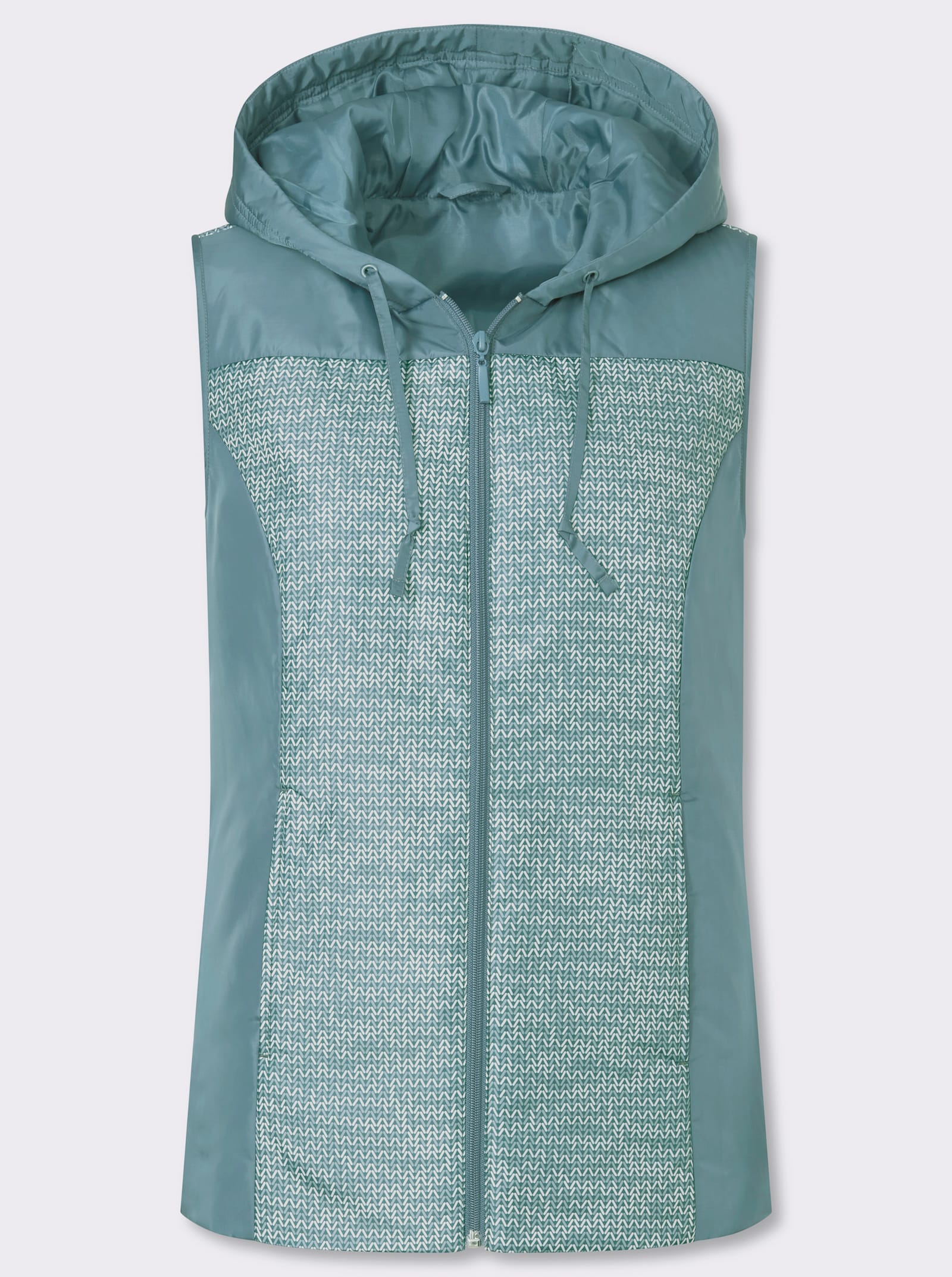 Weste - jade-ecru-bedruckt