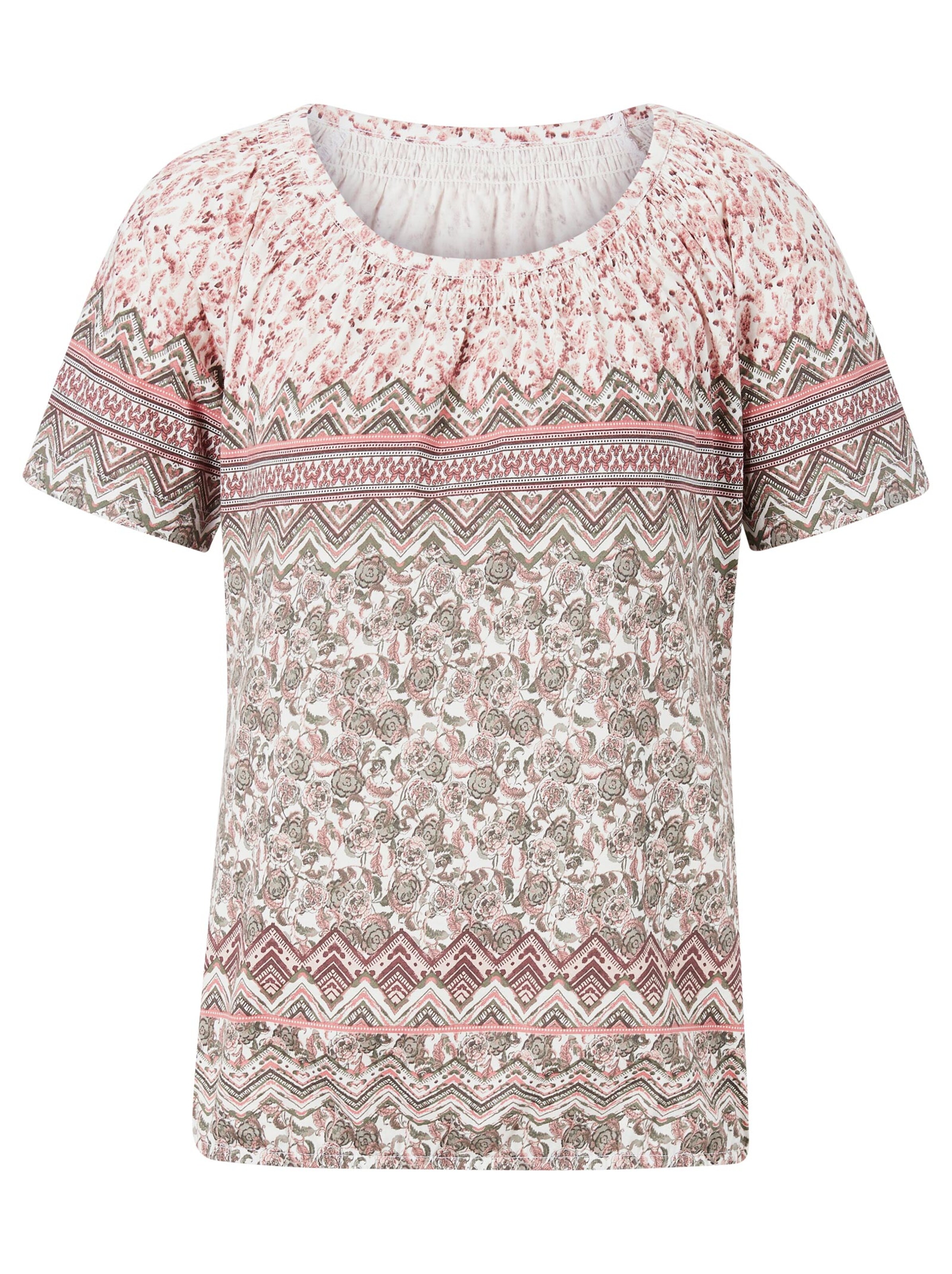 Shirt - rosé-schilf-bedruckt