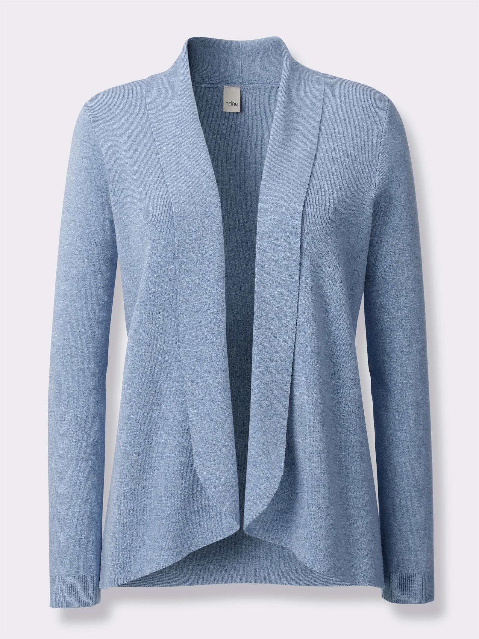 heine Feinstrickjacke mit Schalkragen - bleu-meliert