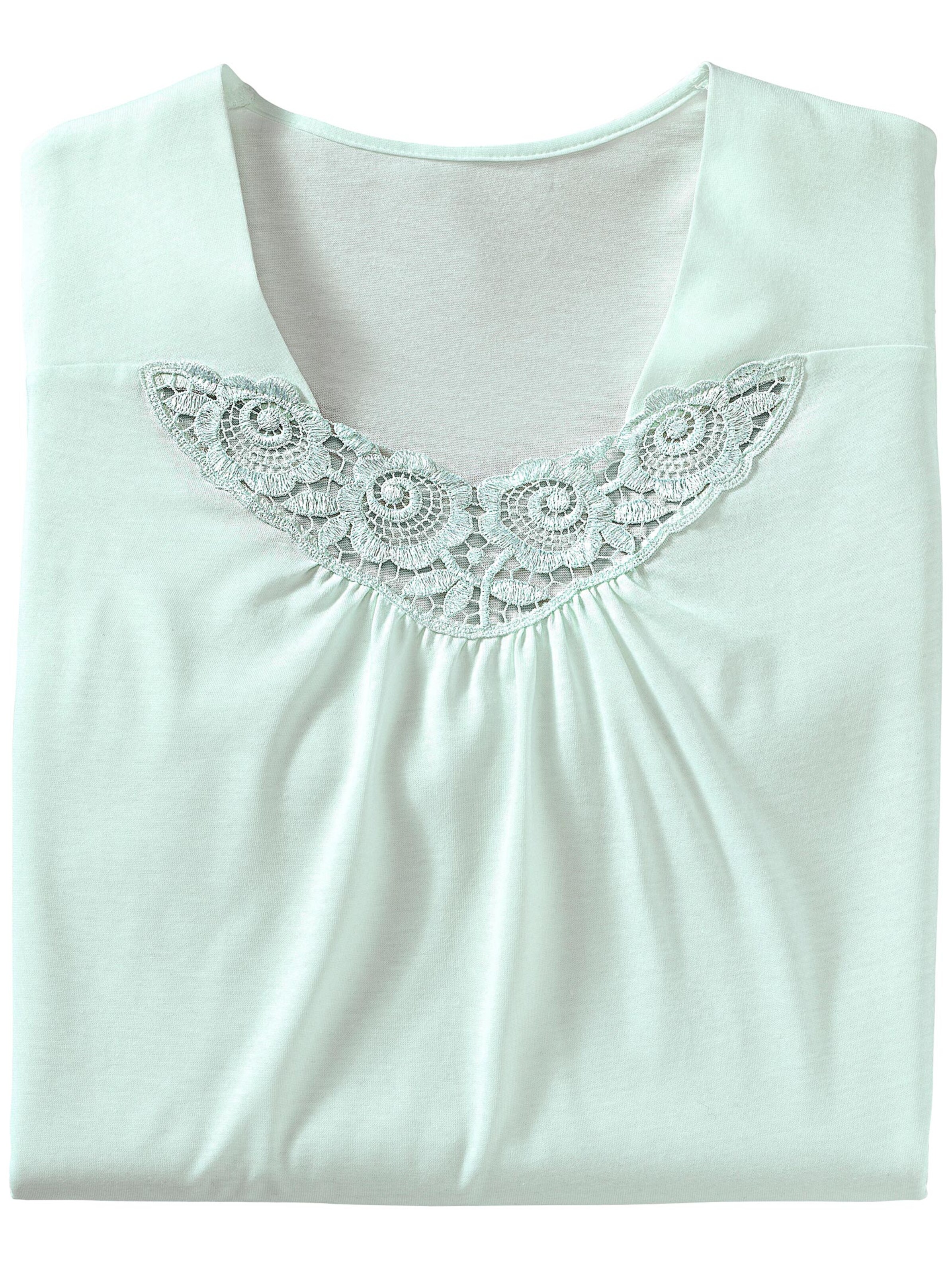 Langarm-Nachthemden - flieder + mint