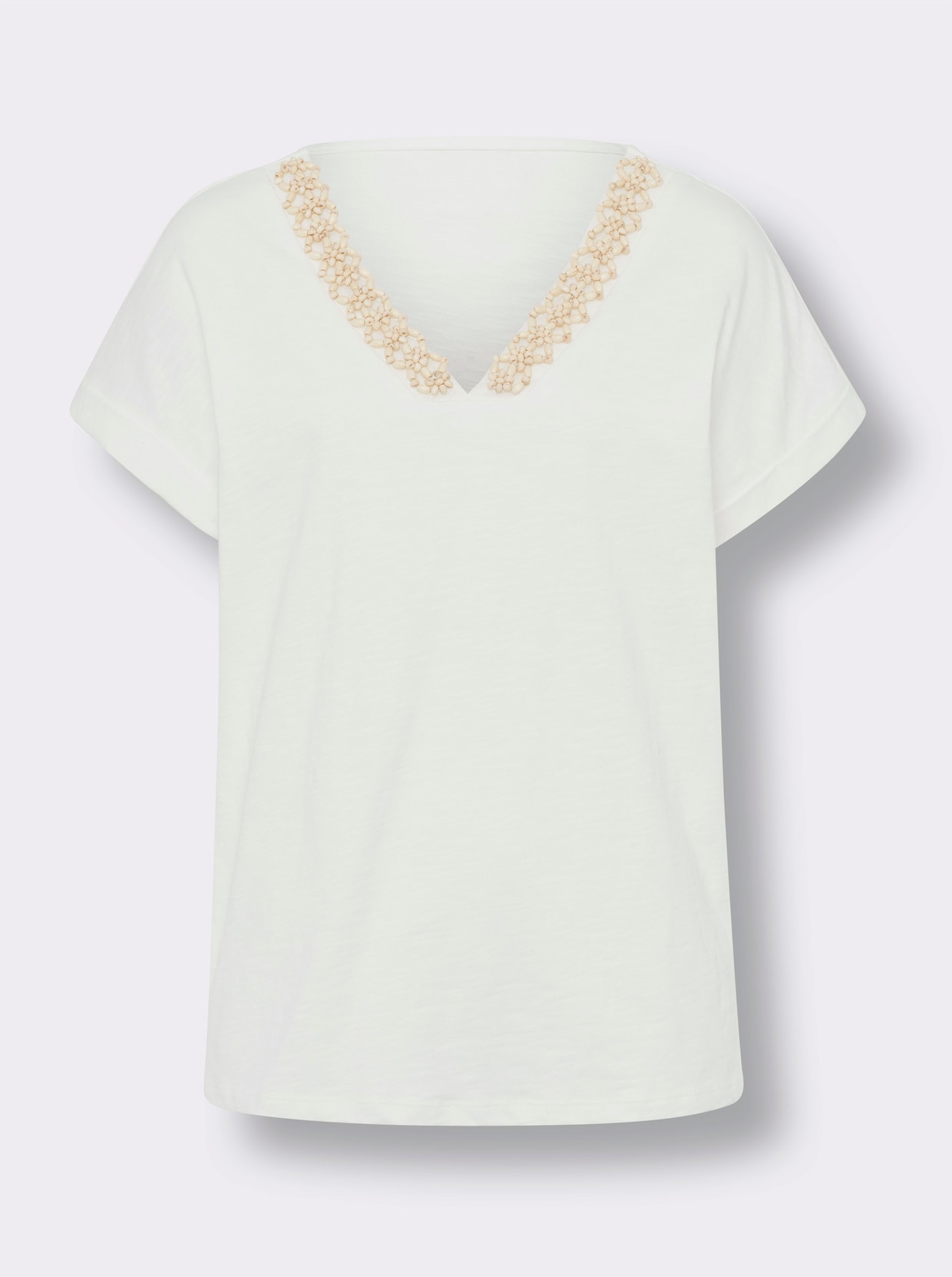 heine T-shirt en V - écru