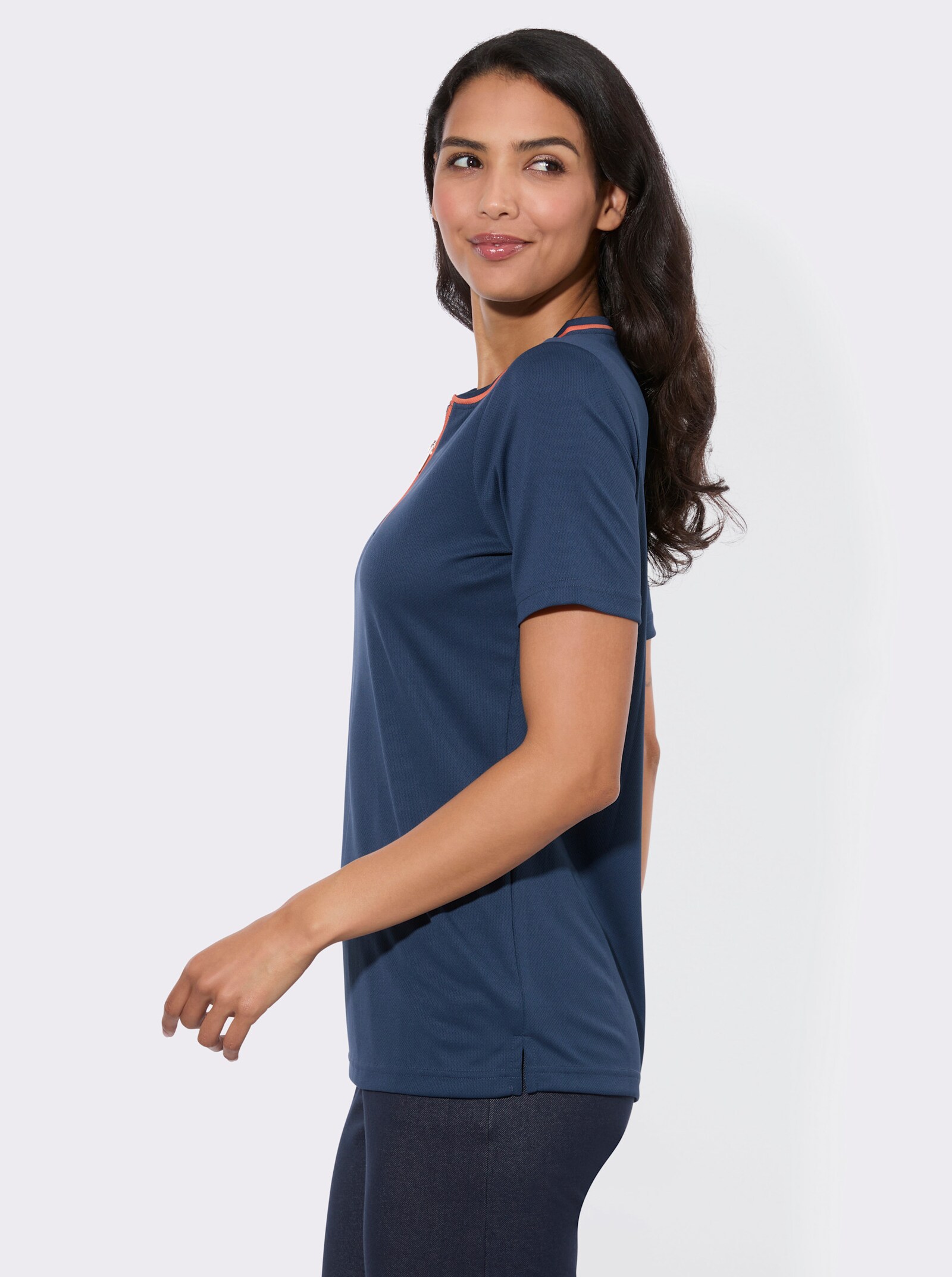 Funktionsshirt in atmungsaktiver Qualität - dunkelblau