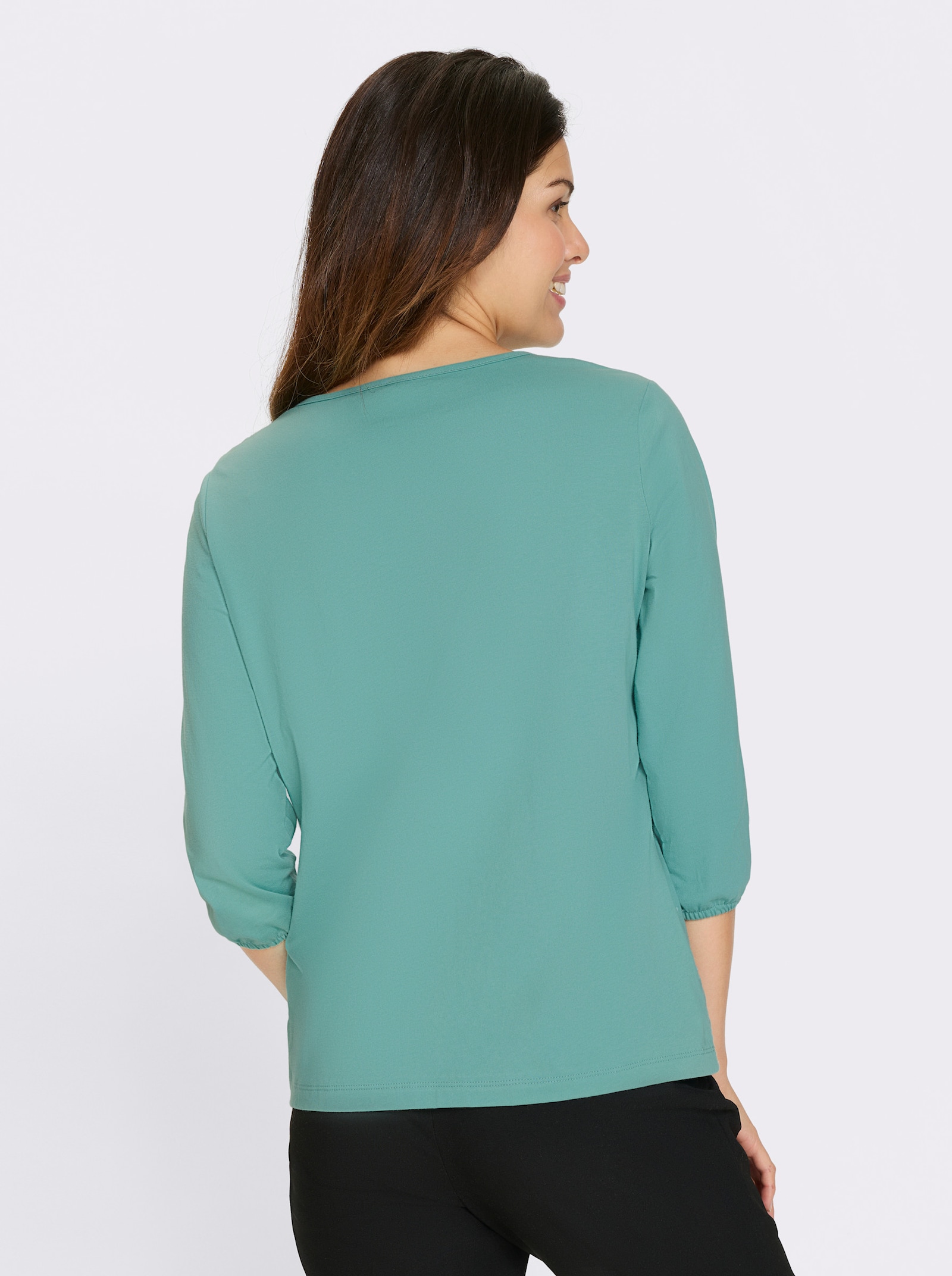 Tričko s 3/4 rukávem - šalvějová