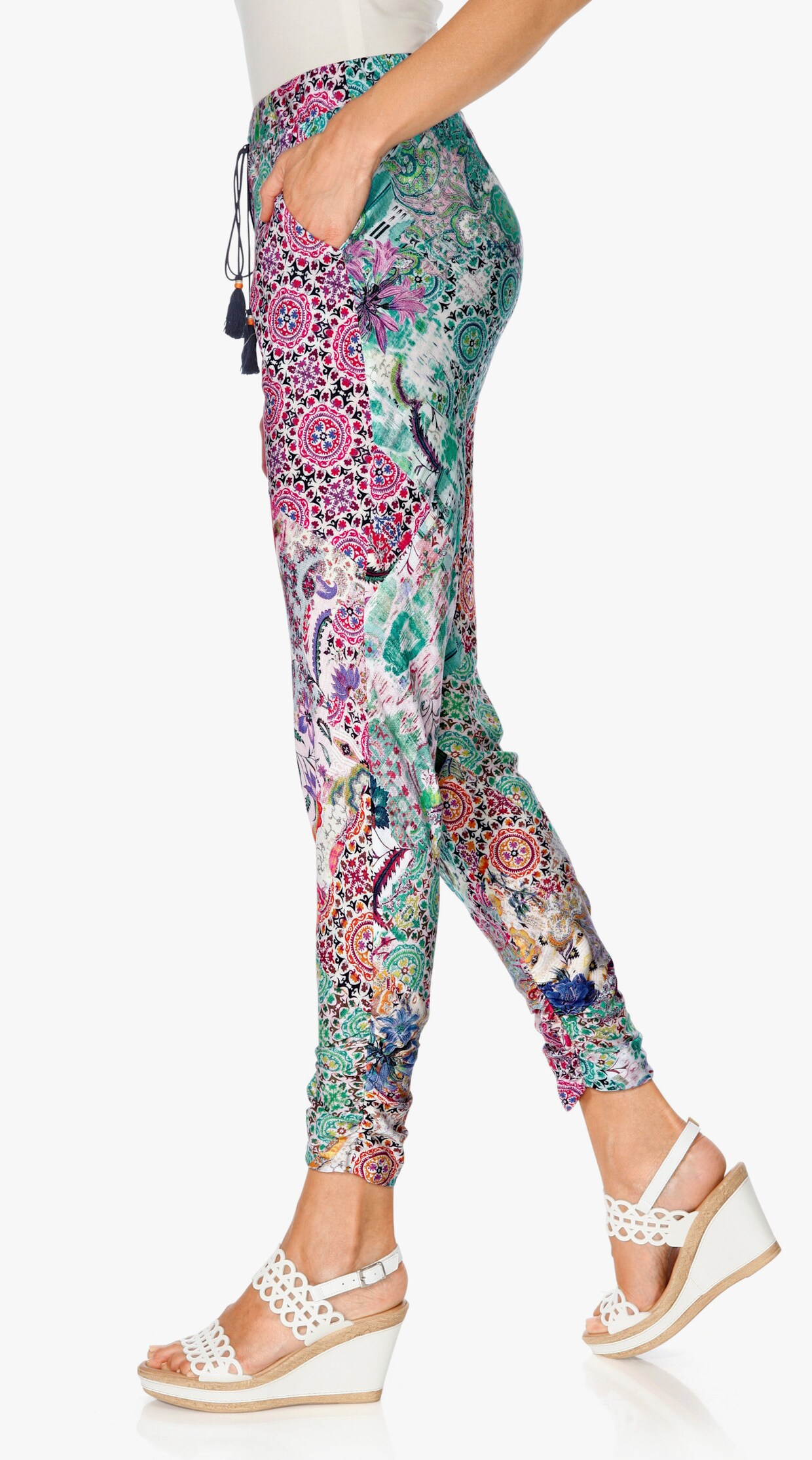 heine Broek met print - bont