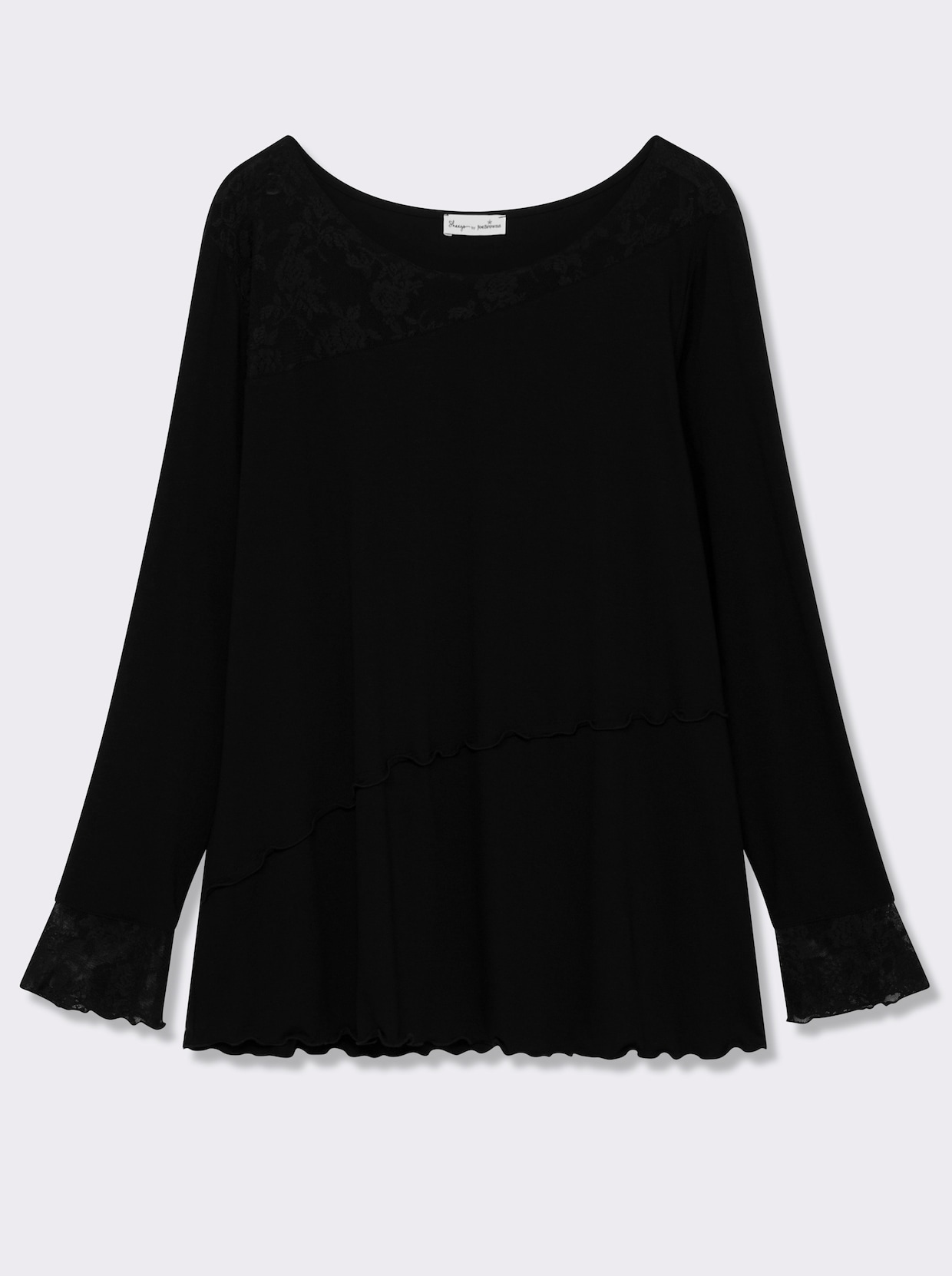 sheego by Joe Browns Langarmshirt - schwarz