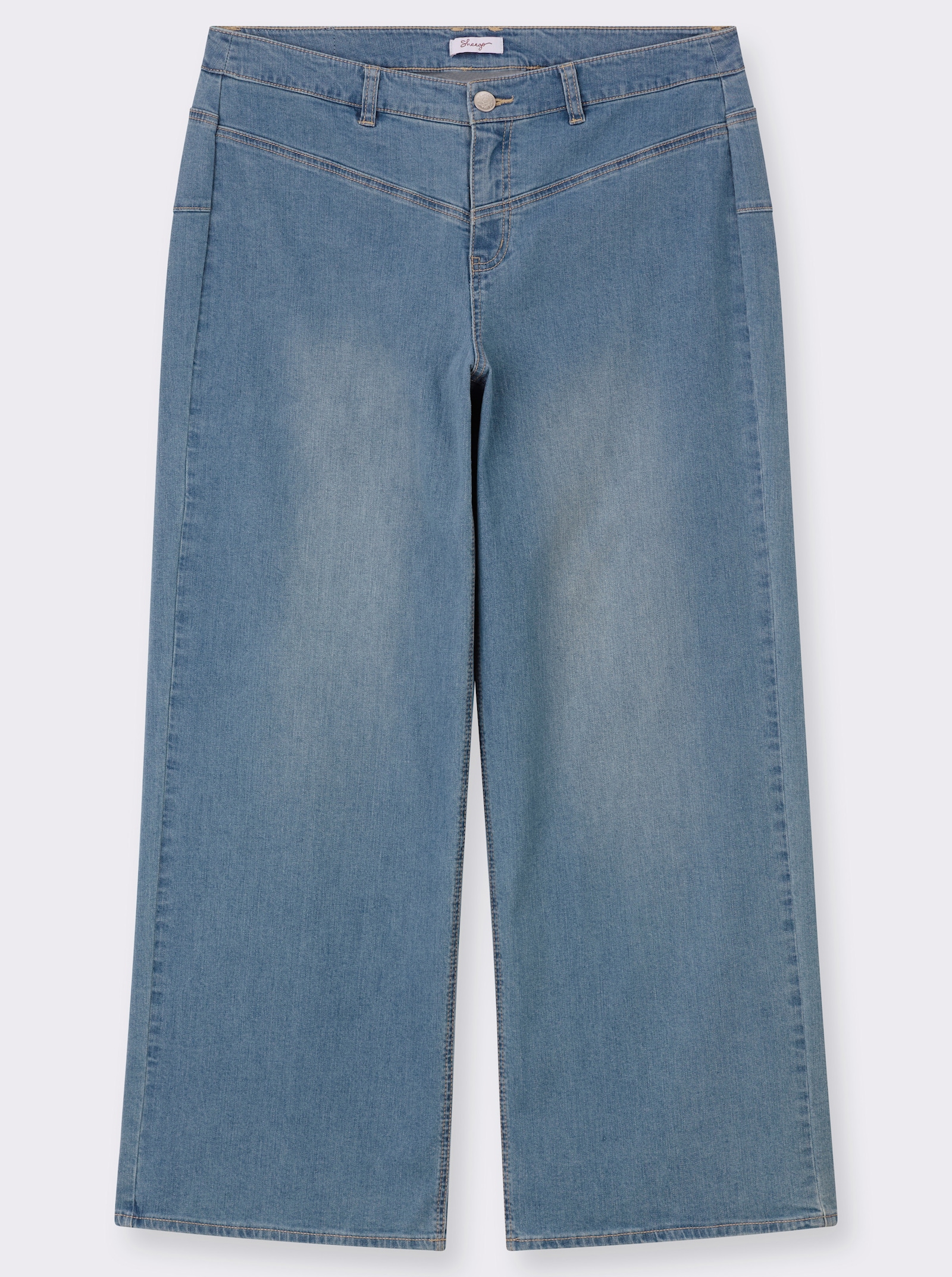 sheego Jeans mit durchgehend weitem Bein - blue-bleached