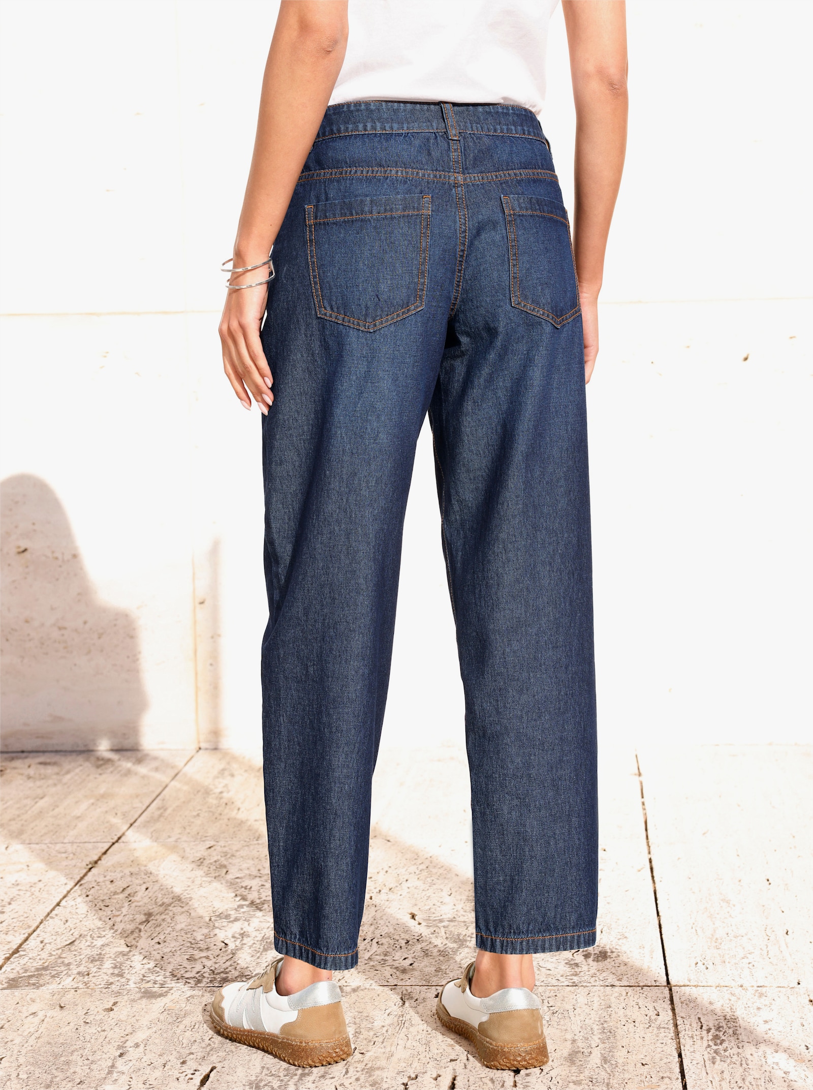 heine 5-Pocket-Jeans in Barrel-Form - dark blue