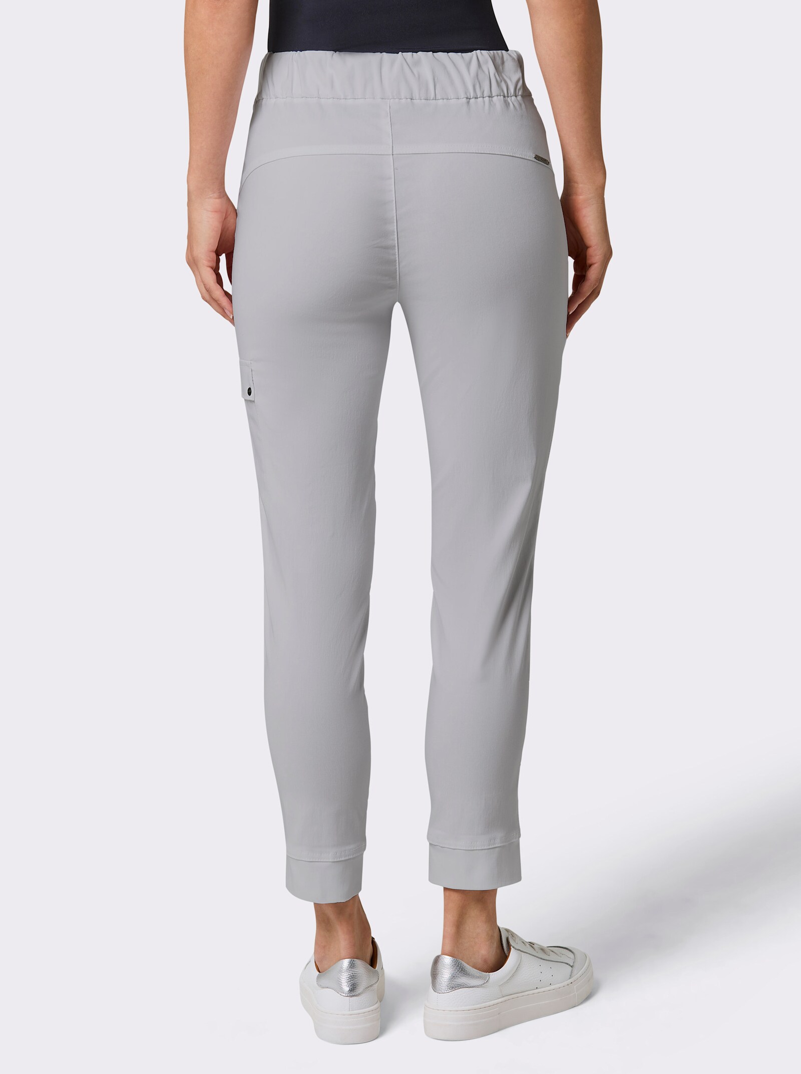 CREATION L PREMIUM Jogg Pants mit innenliegendem Dehnbund - hellgrau