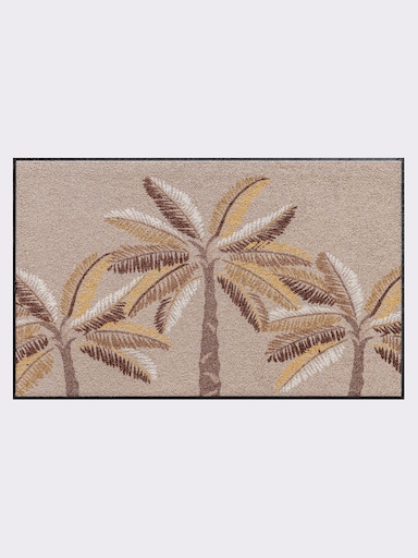 Salonloewe Fußmatte mit rutschhemmender Rückseite - sand-taupe-bedruckt