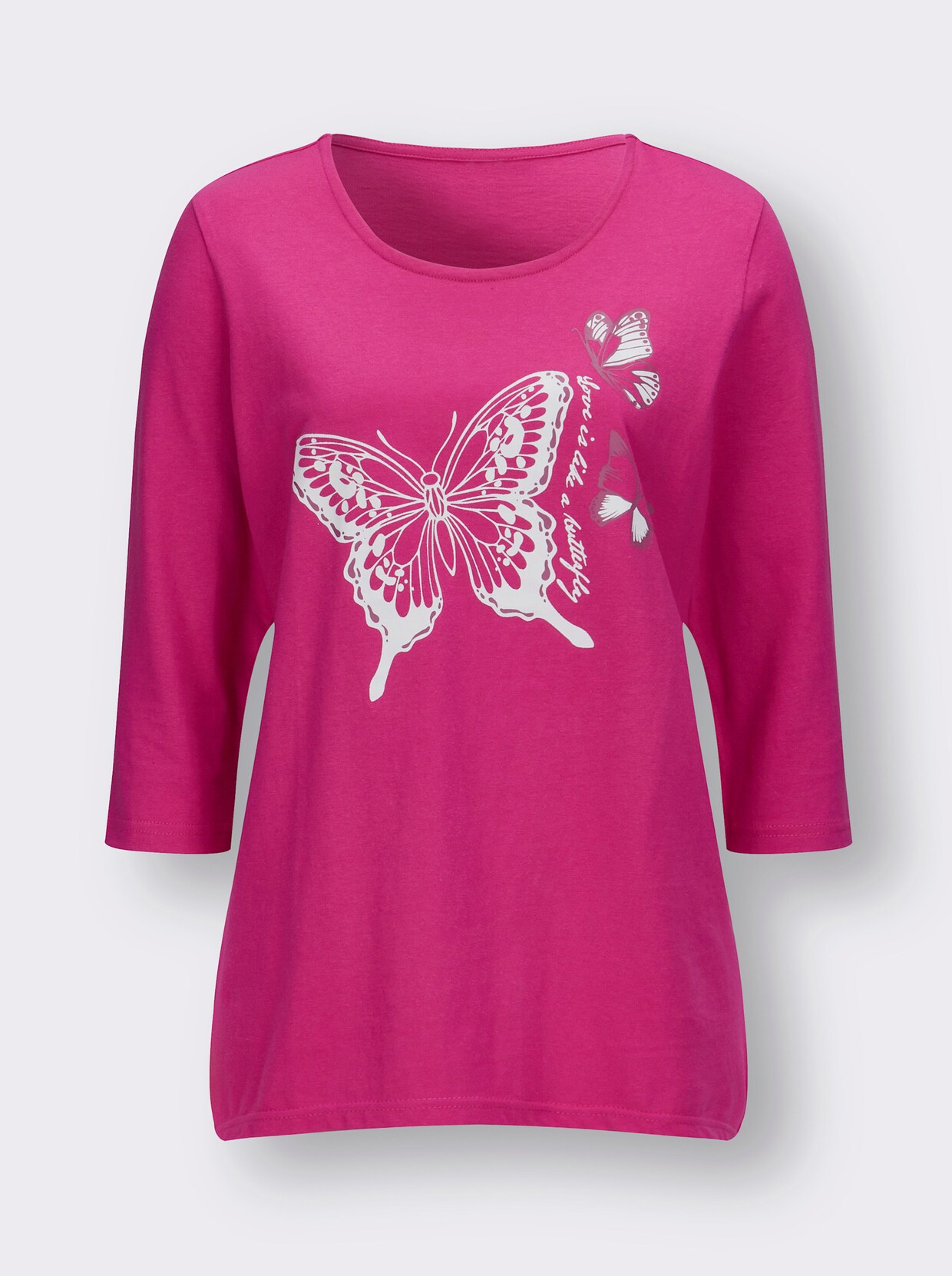 Zipfelshirt - fuchsia-ecru