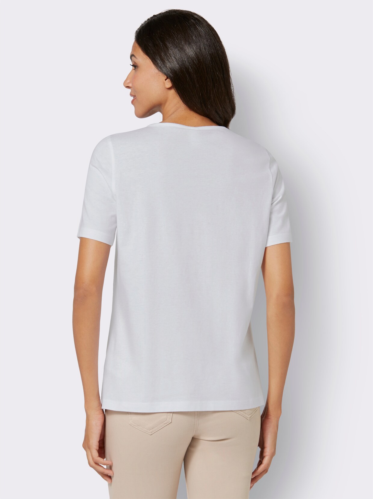 Tričko s krátkým rukávem - ecru-vzor