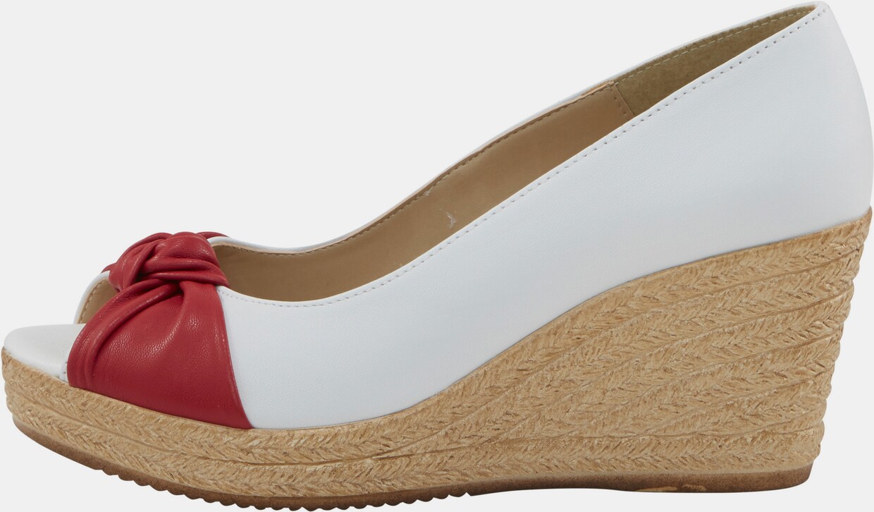 heine Peeptoe - weiß-rot