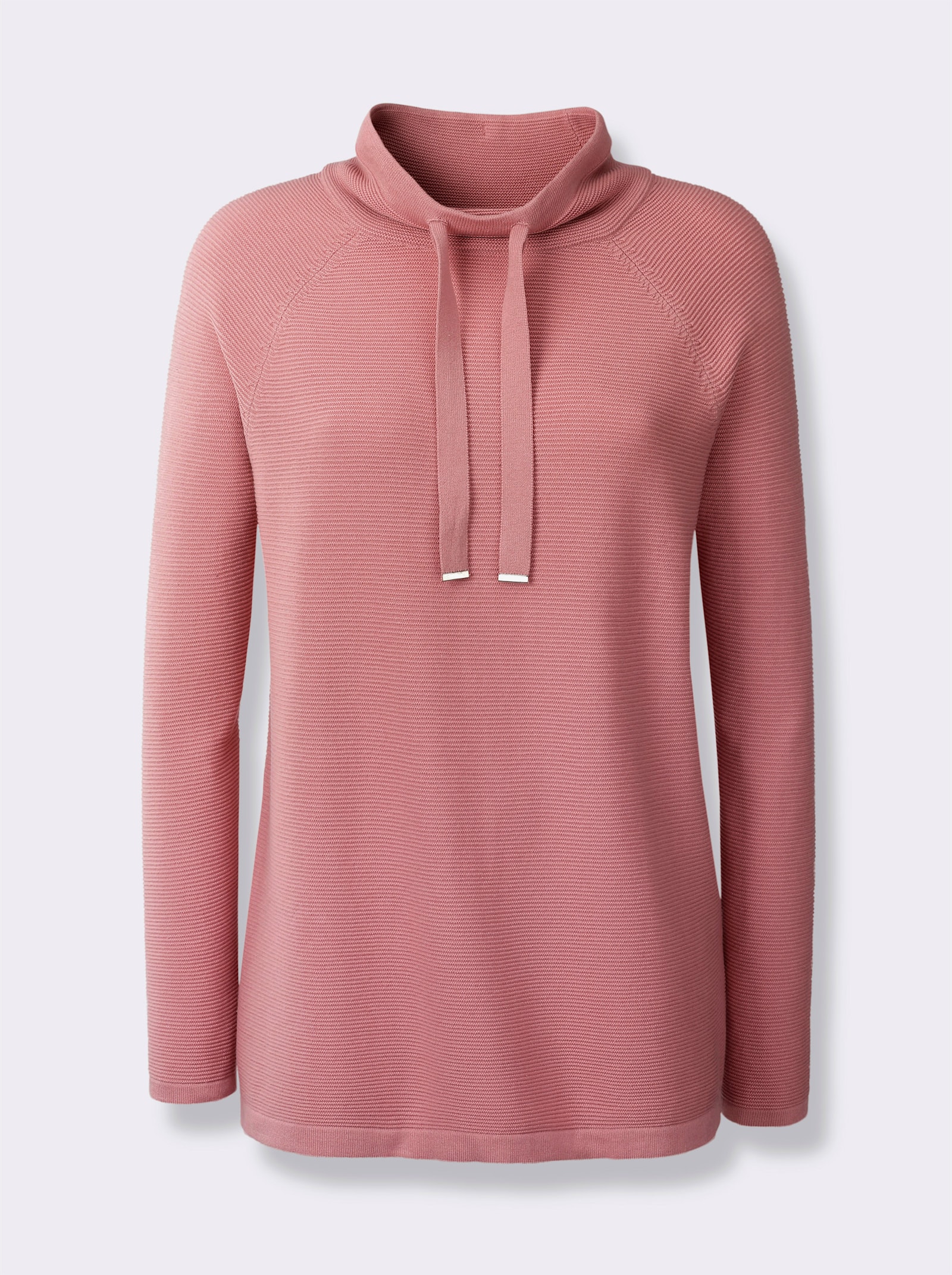 heine Stehkragenpullover mit Zierbändern - rosenquarz