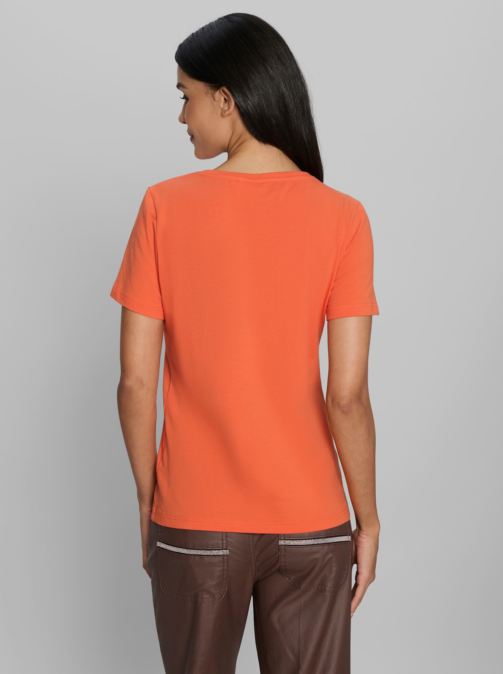 heine Kurzarmshirt mit Schriftzug - orange