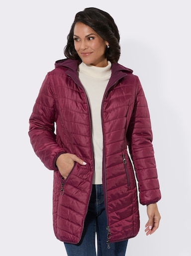 Longjacke mit Wendefunktion - bordeaux