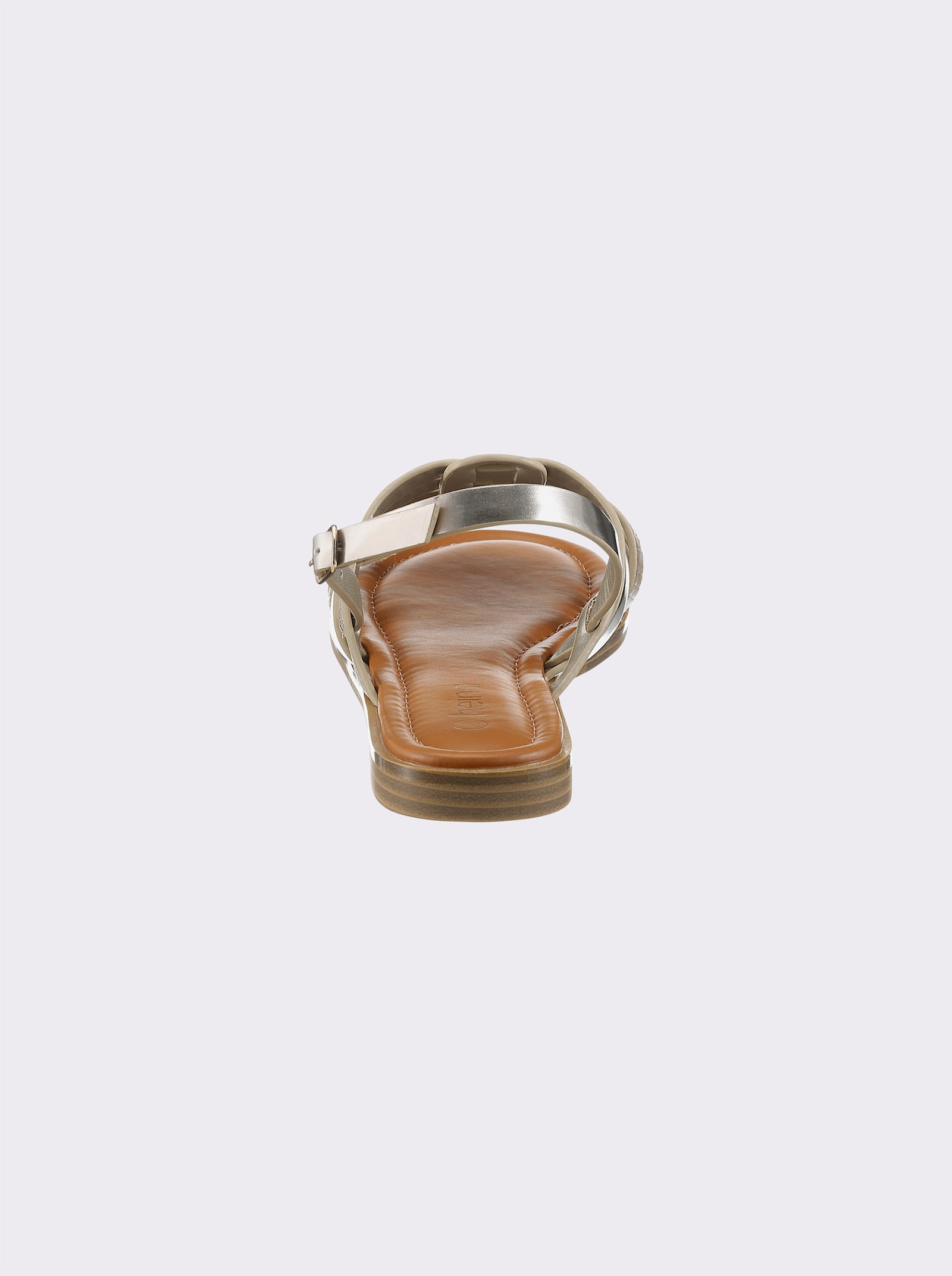 heine Sandale in Metallic-Optik - goldfarben
