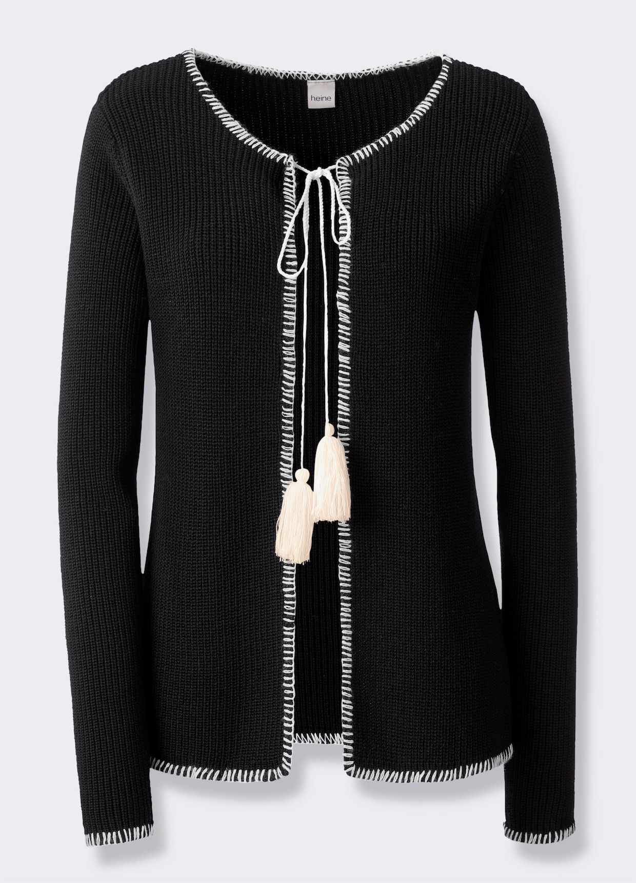 heine Strickjacke - schwarz-weiß