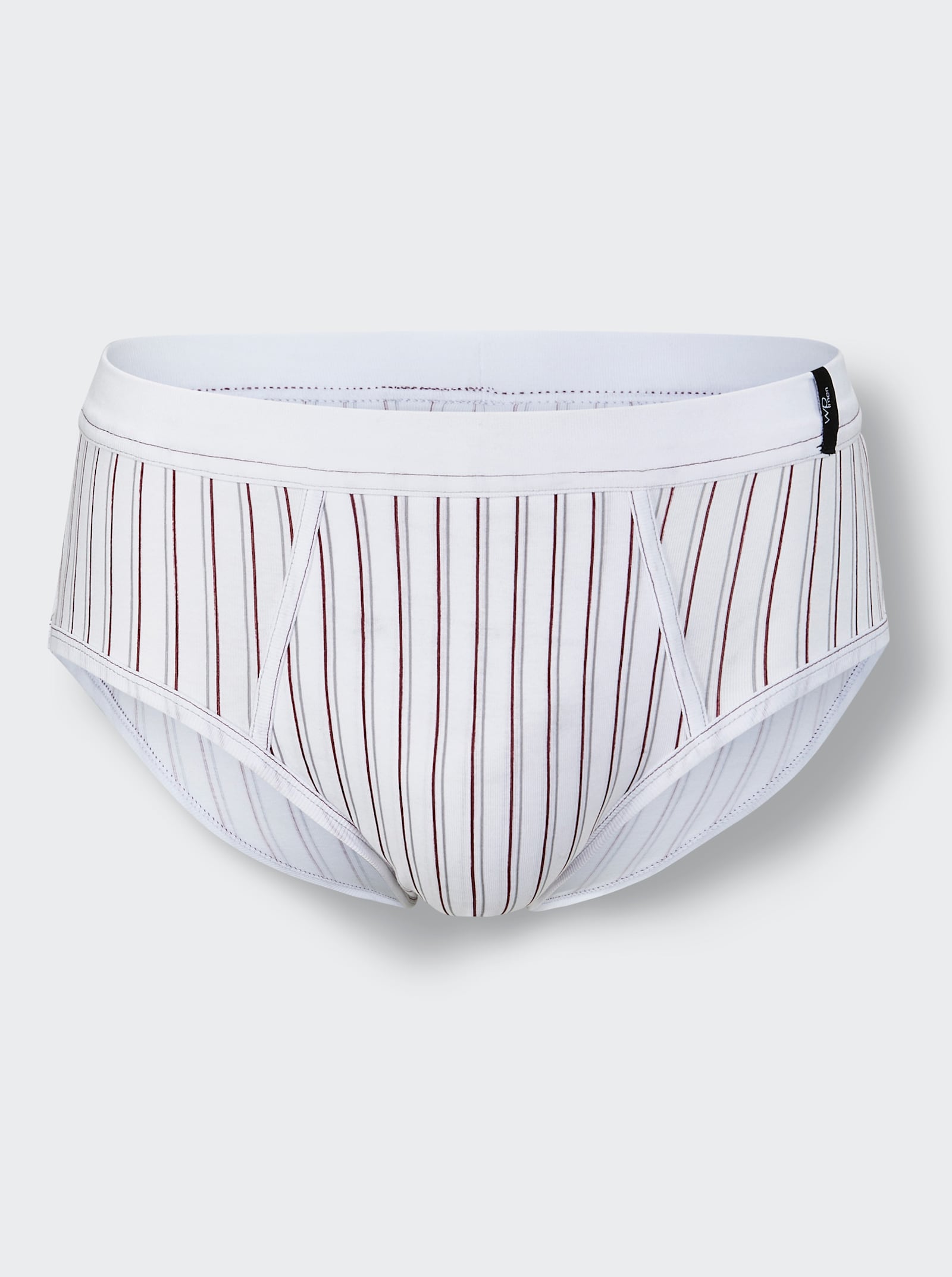 wäschepur men Slip - weiß-steingrau-gestreift