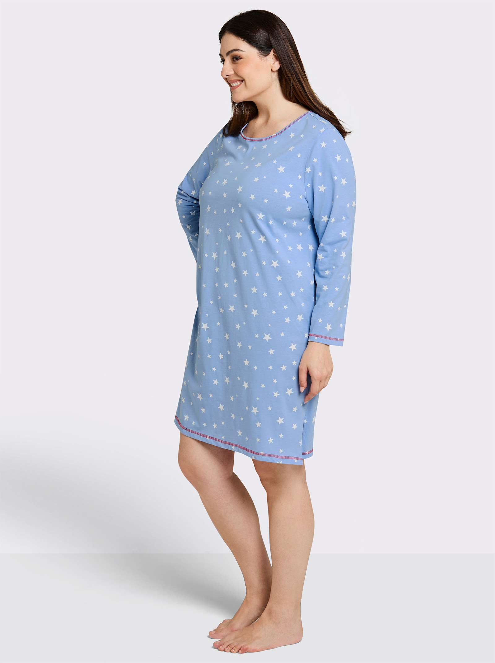 wäschepur Sleepshirts - blau-bedruckt + blau
