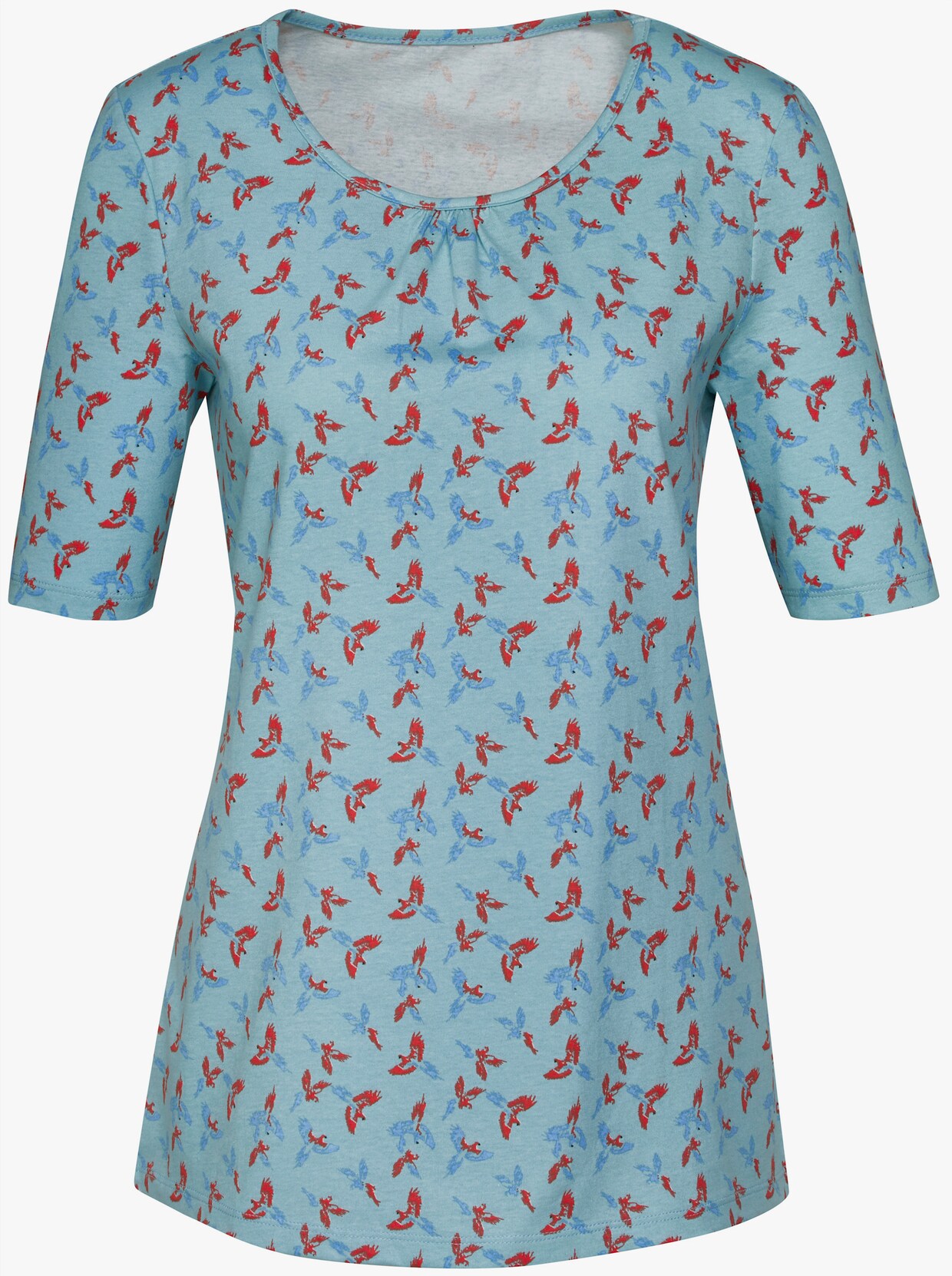 Kurzarmshirt - mint-gemustert