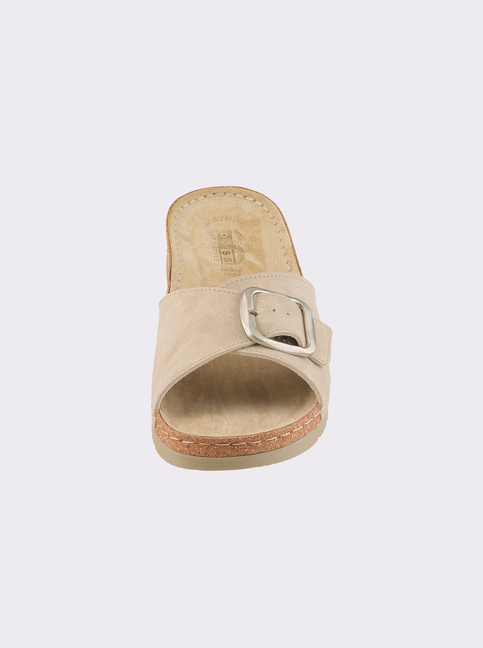 Pantolette mit weicher Polsterung - beige