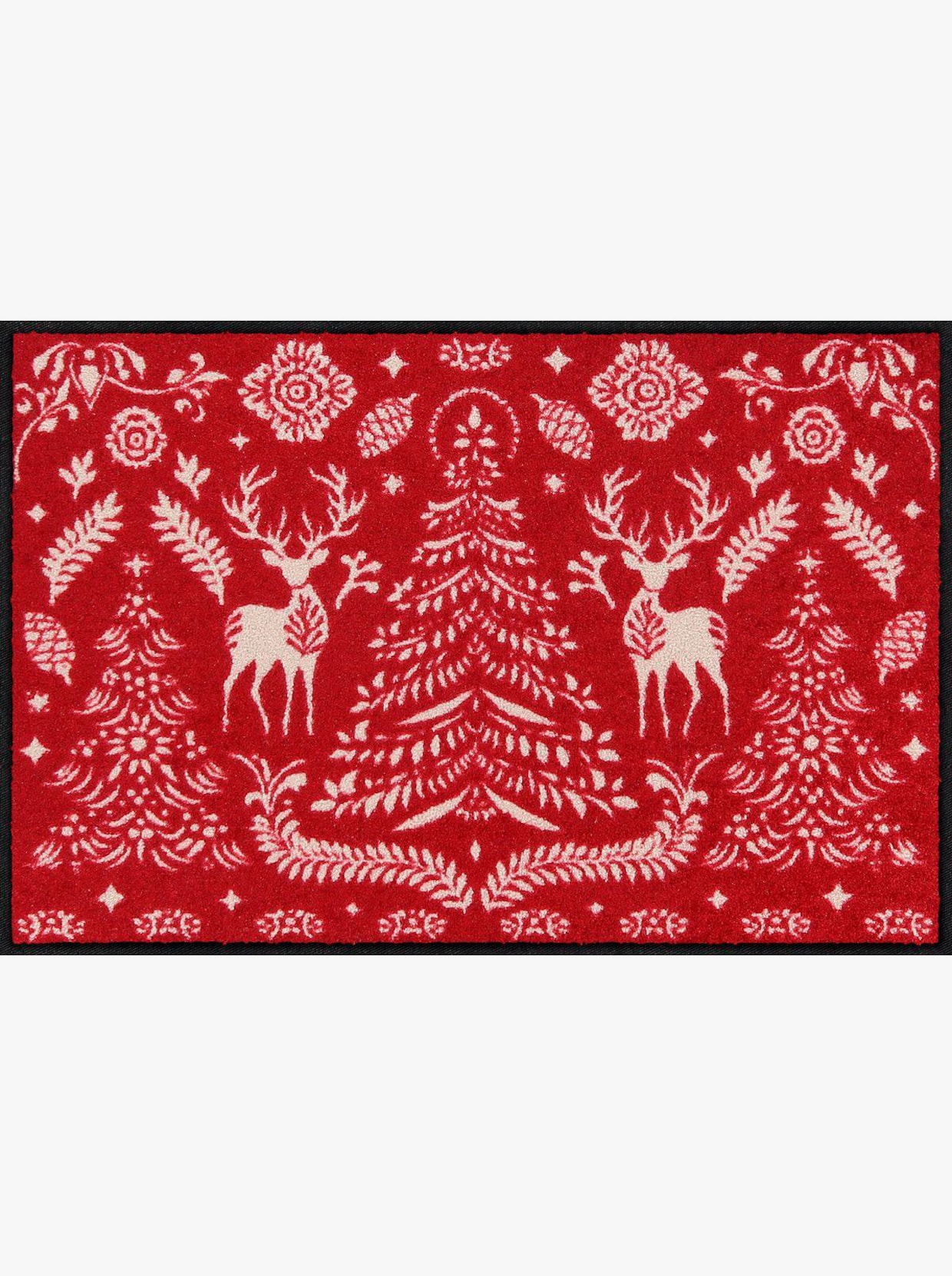 Salonloewe Fußmatte - rot-ecru