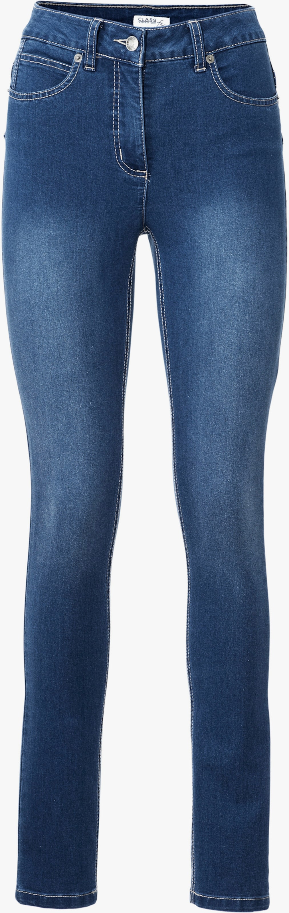 heine Skinny jeans in used-look - blue stone