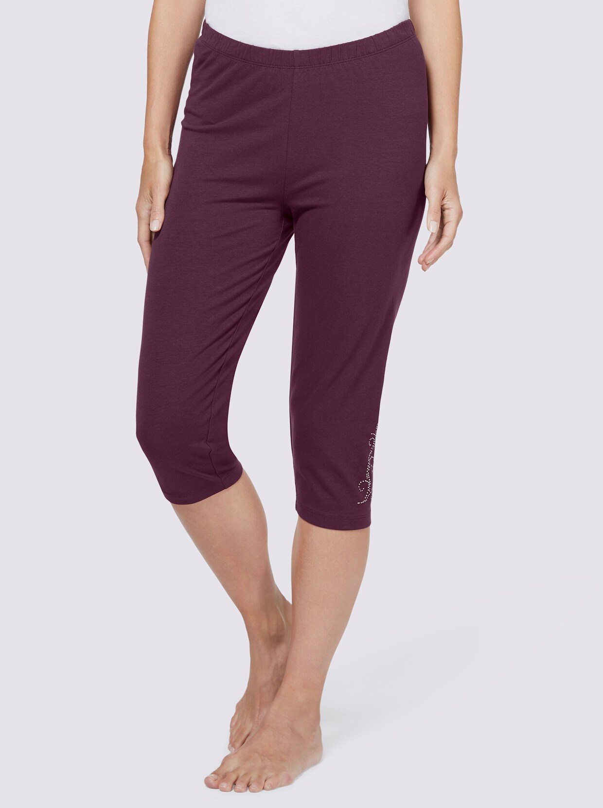 feel good Capri-Leggings - marine + brombeere