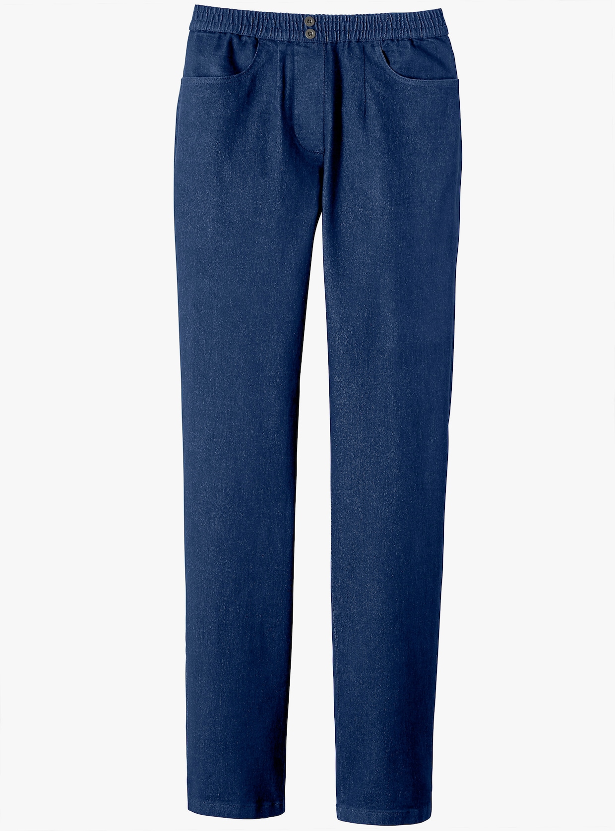Jeans med resår - blue-stone-washed