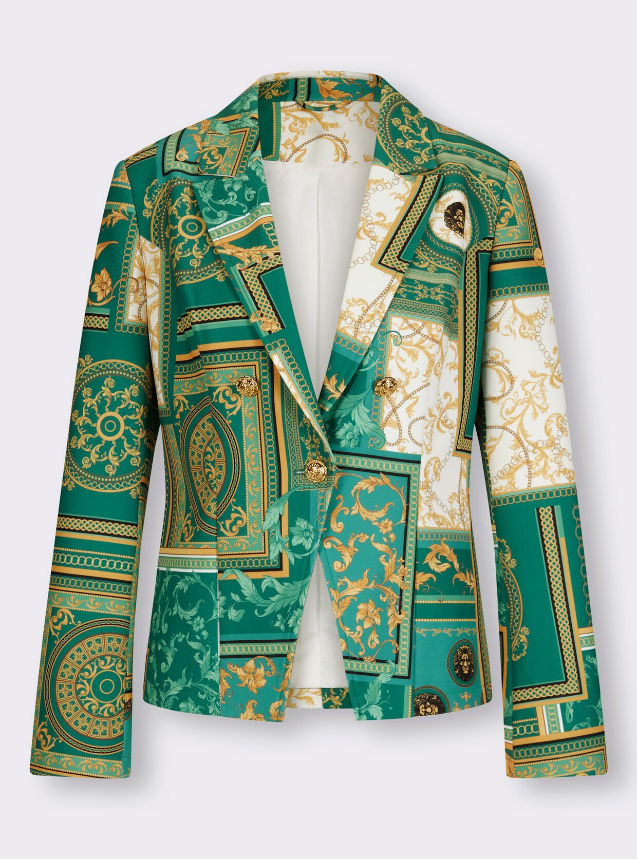 heine Blazer - grün-gelb-bedruckt