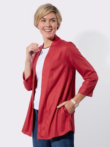 Blusenjacke in feuchtigkeitsregulierender Qualität - erdbeere