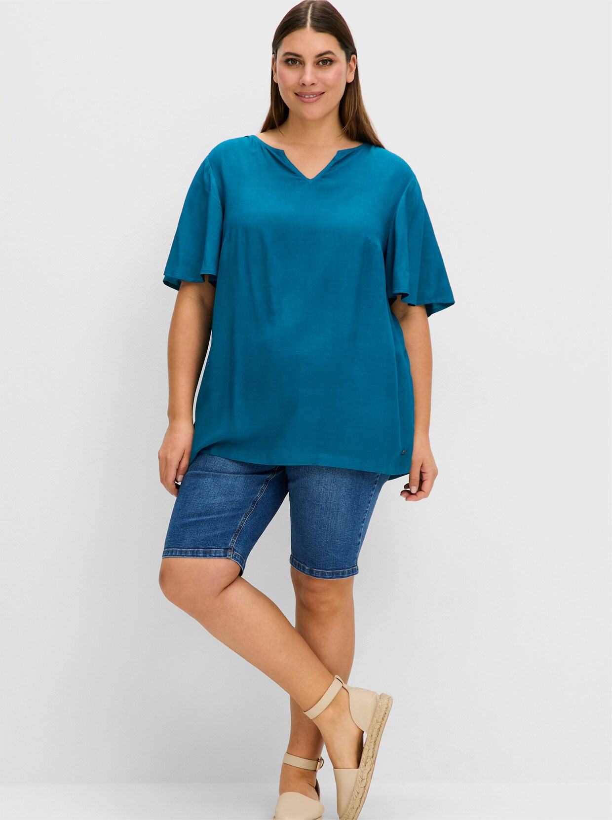 sheego Tuniek - donkerpetrol