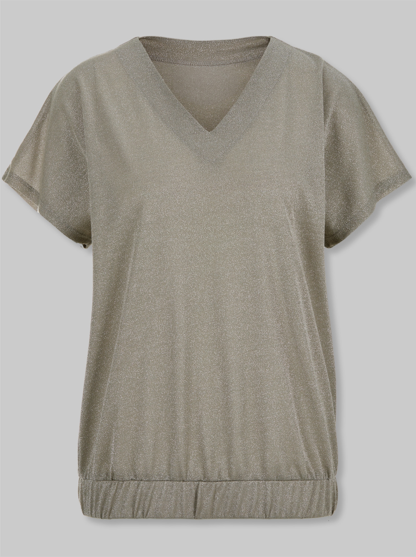 heine Fledermausshirt mit Glanzgarn - schlamm