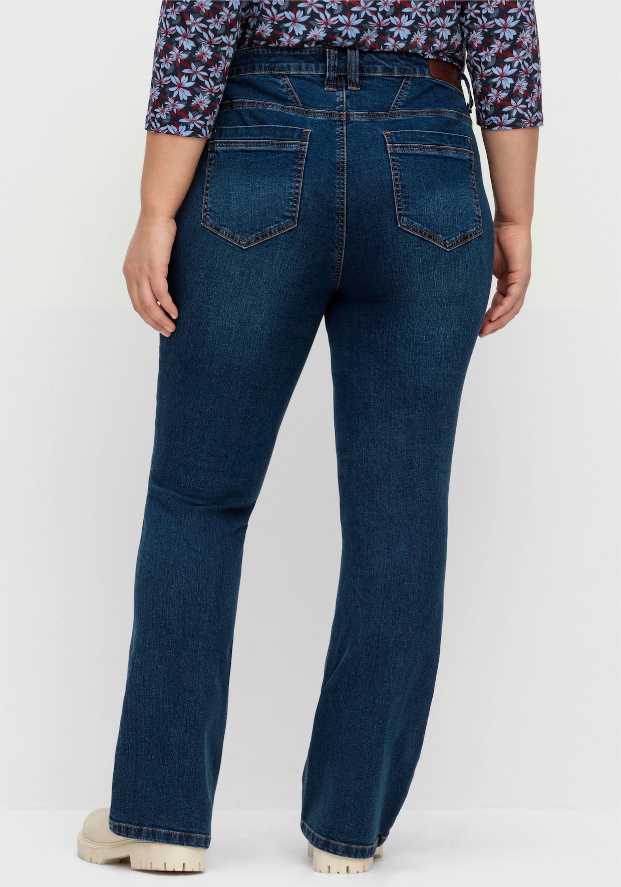 sheego Bootcut jeans - dark blue denim