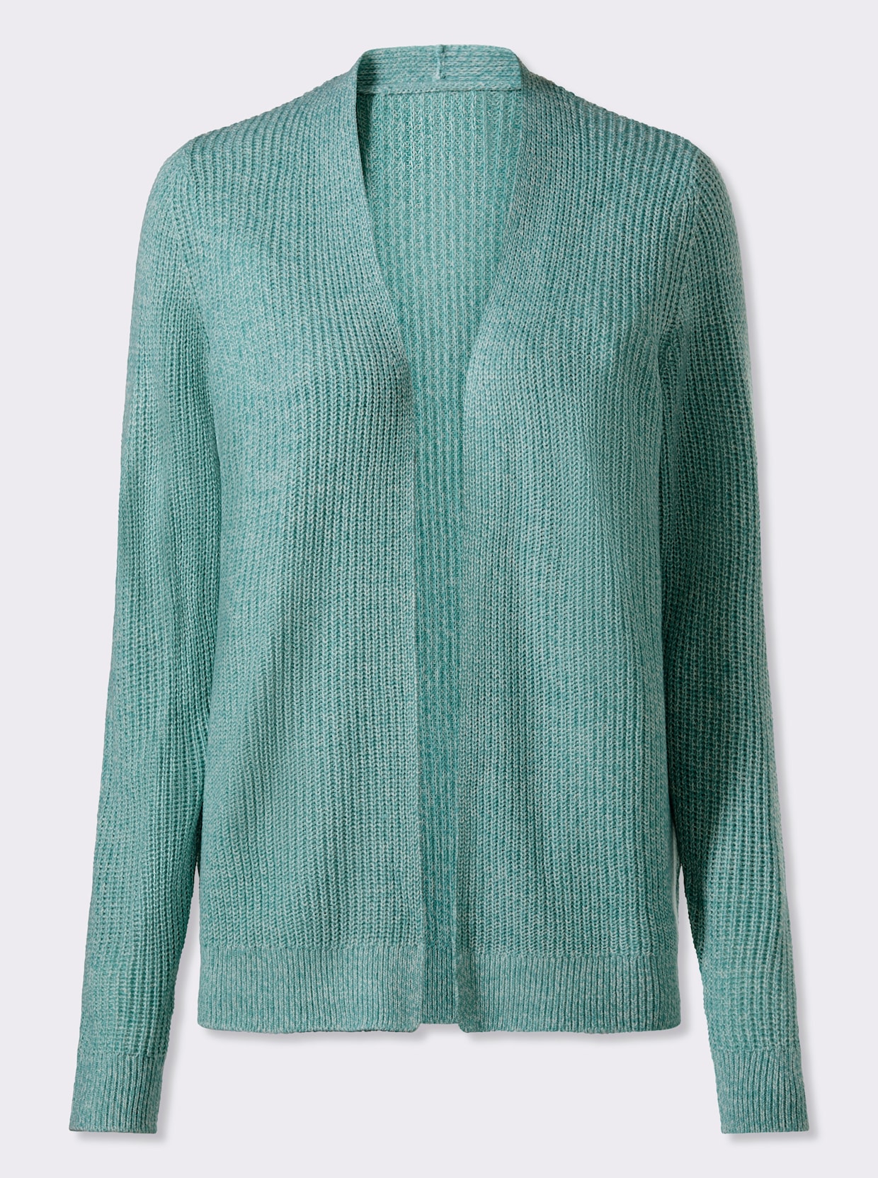 Strickjacke - ozean-ecru-meliert