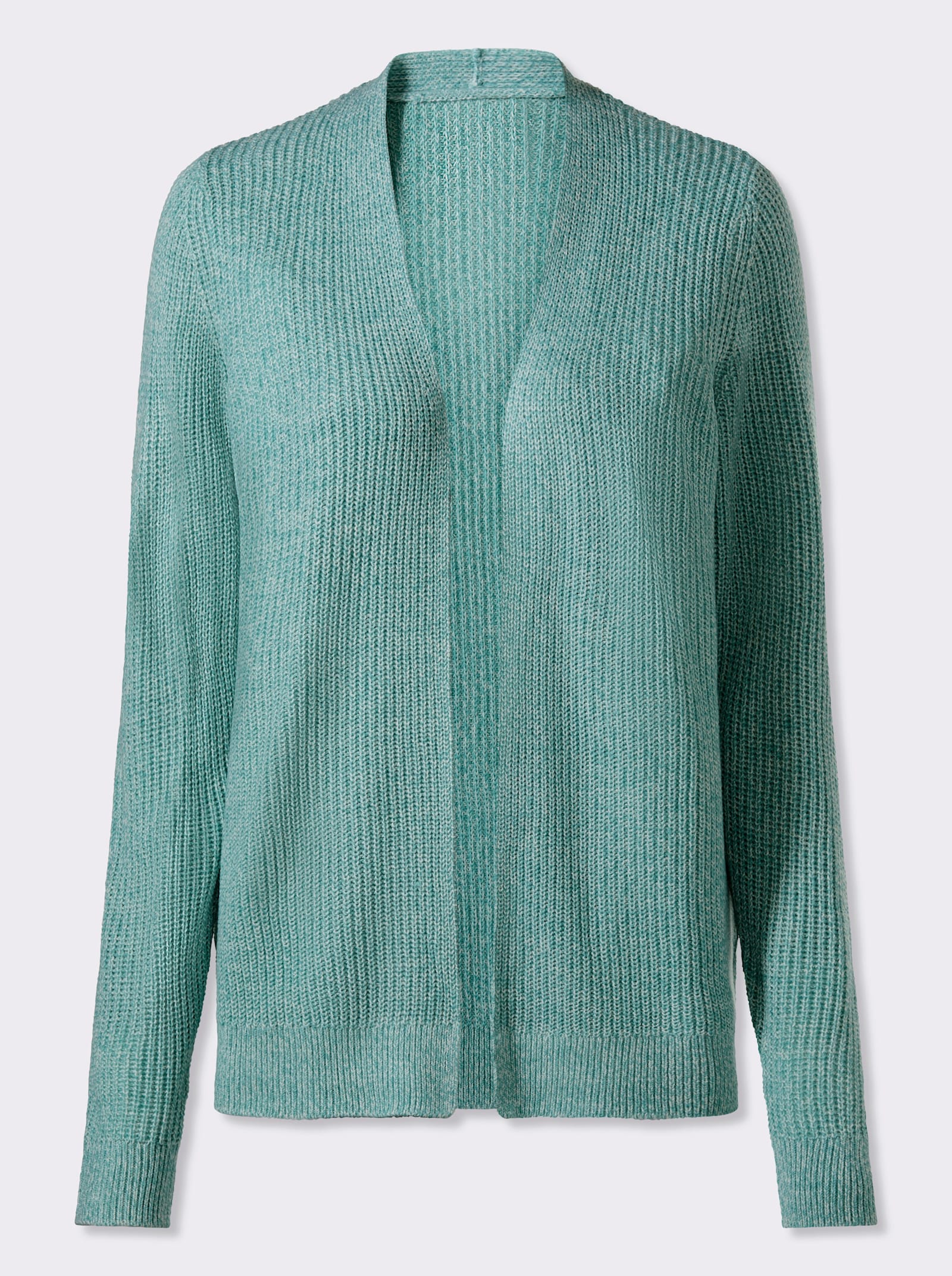 Strickjacke in offener Form - ozean-ecru-meliert