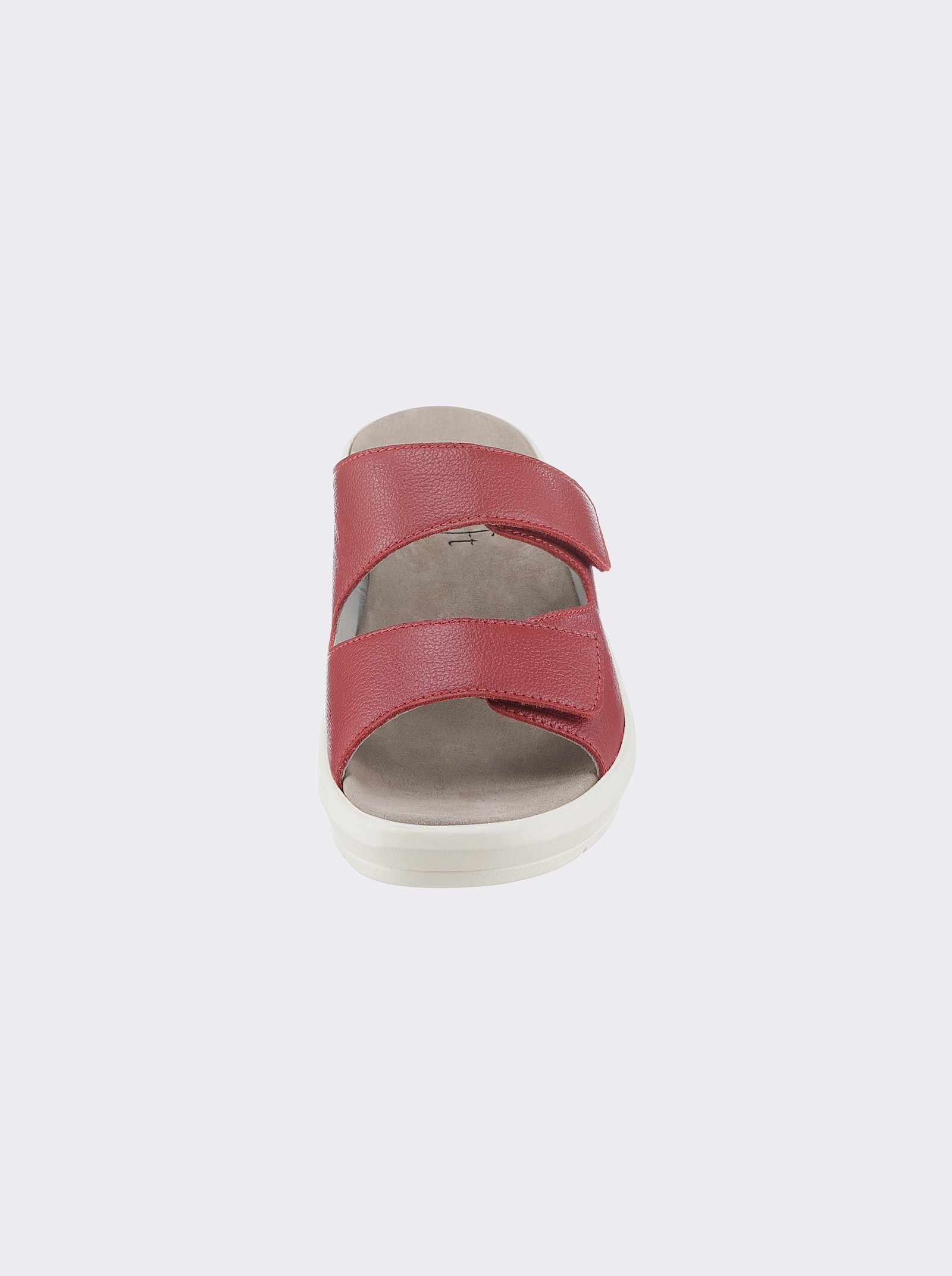 airsoft modern+ Pantolette mit Klett-Wechselfußbett - kirsche