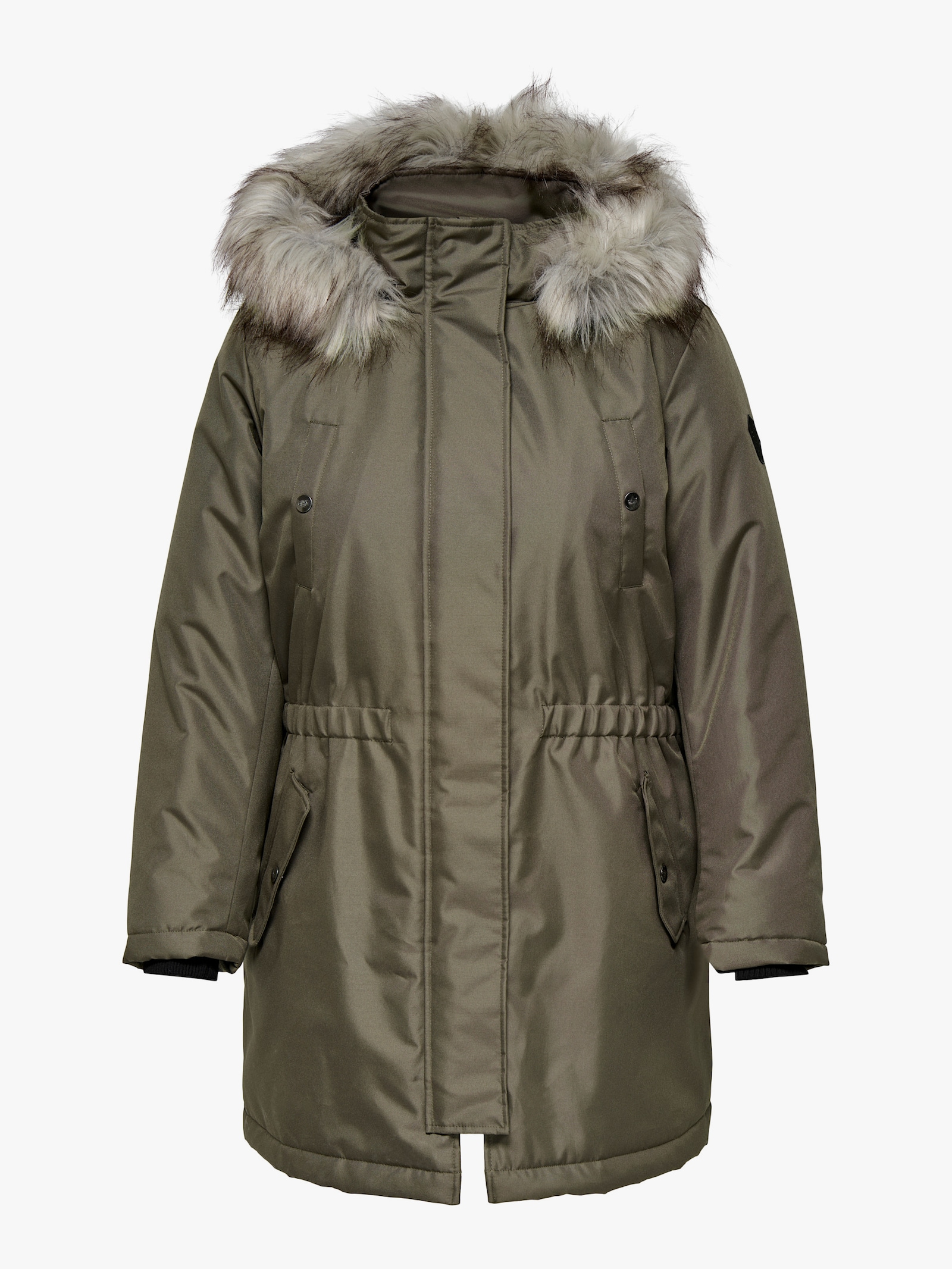 ONLY CARMAKOMA Parka - stone gray detail:nature fur