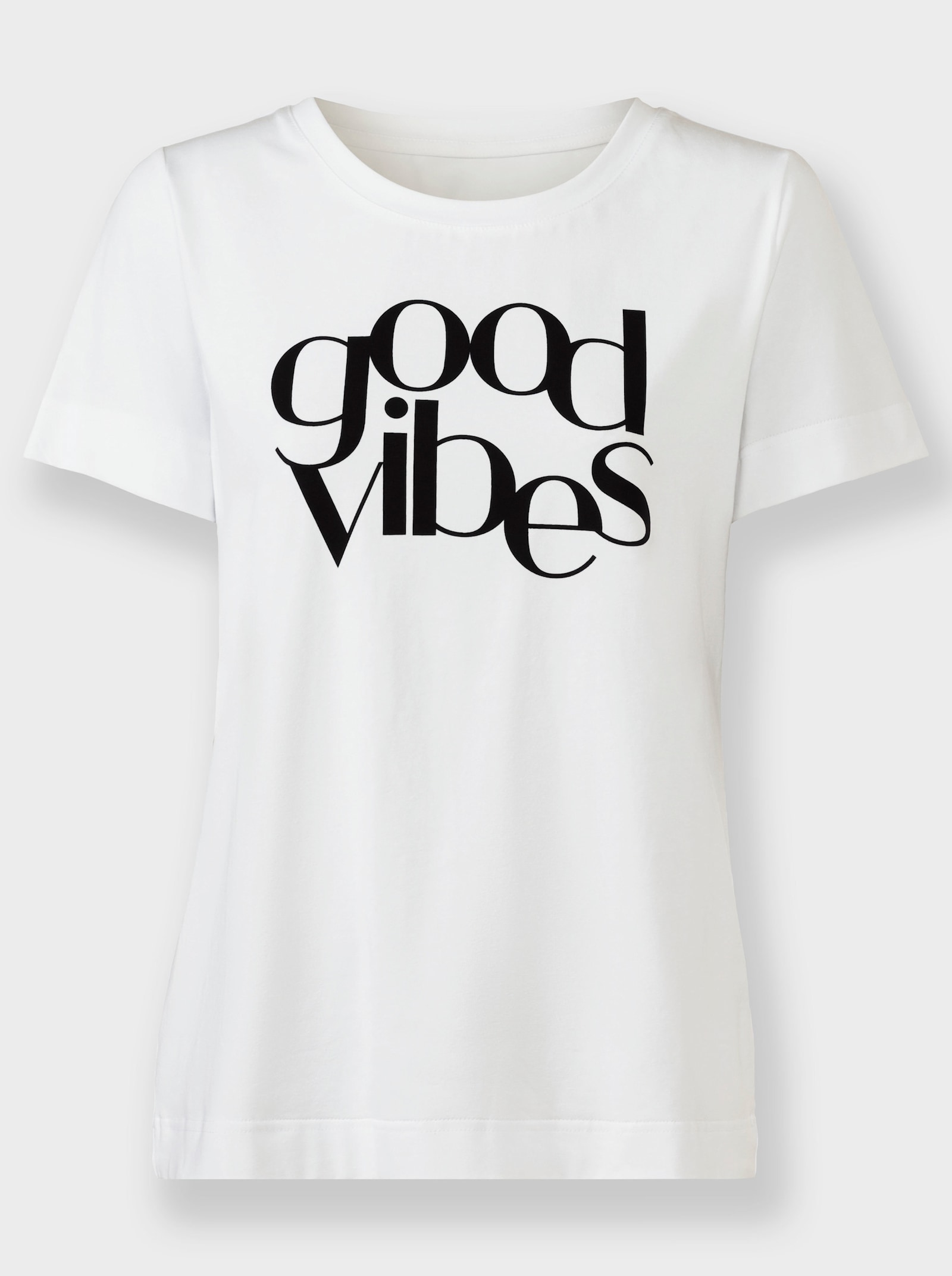 heine Rundhalsshirt leicht tailliert - weiss