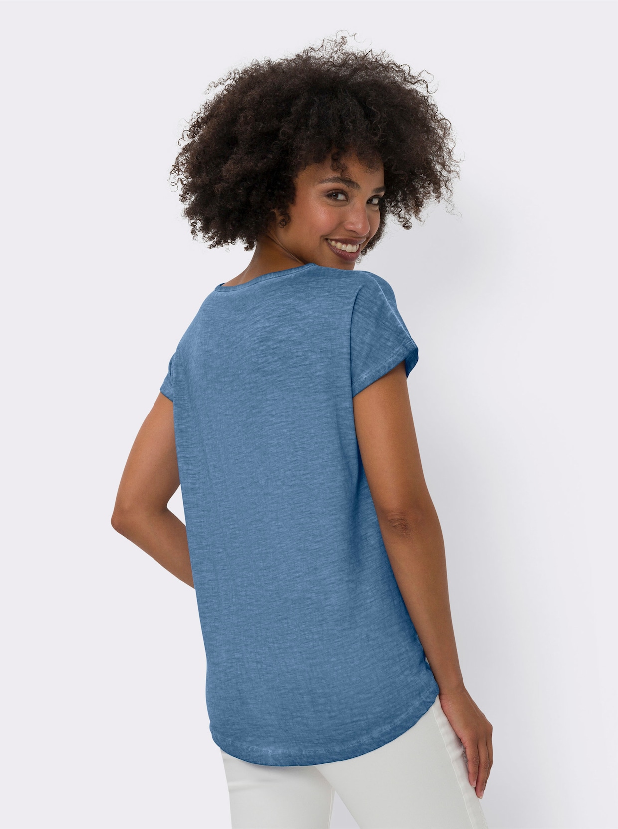 heine Shirt met print - middenblauw