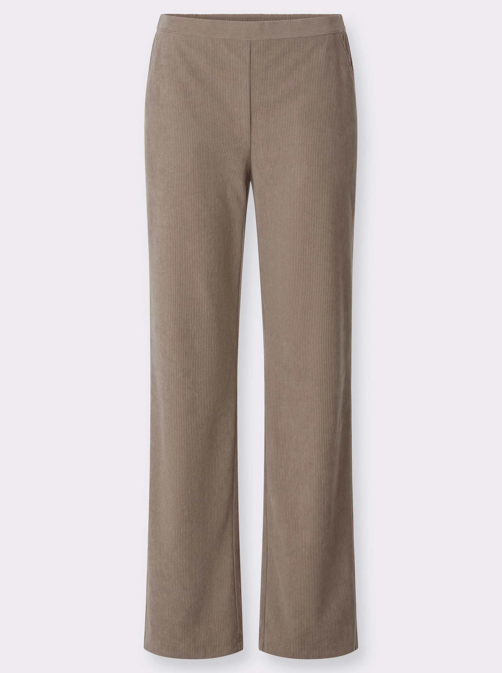 Cordhose in Schlupfform - taupe