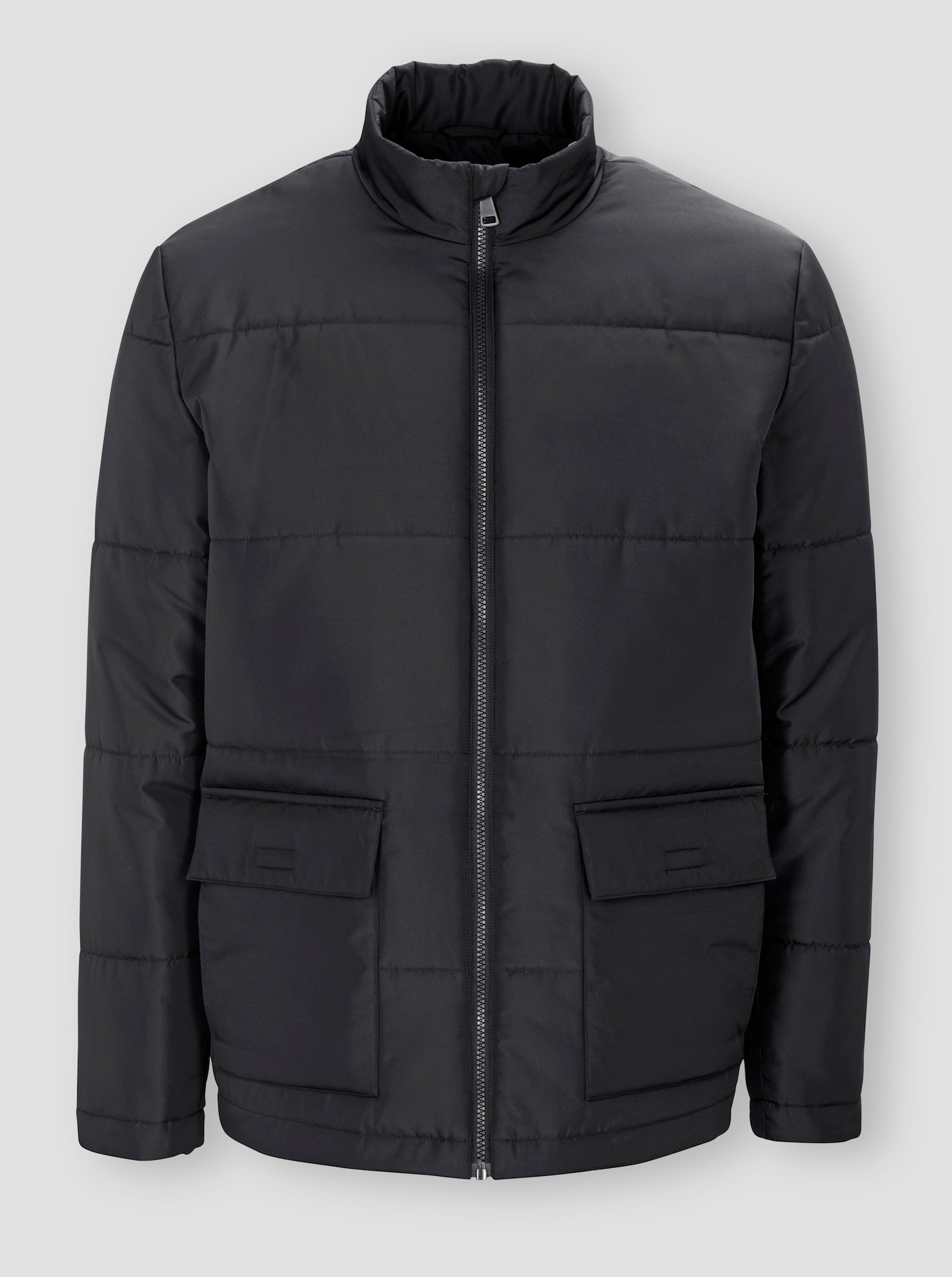 Steppjacke mit Stehkragen - schwarz