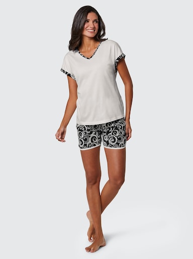 wäschepur Shortys mit Allover-Druck - schwarz-bedruckt + weiß-bedruckt