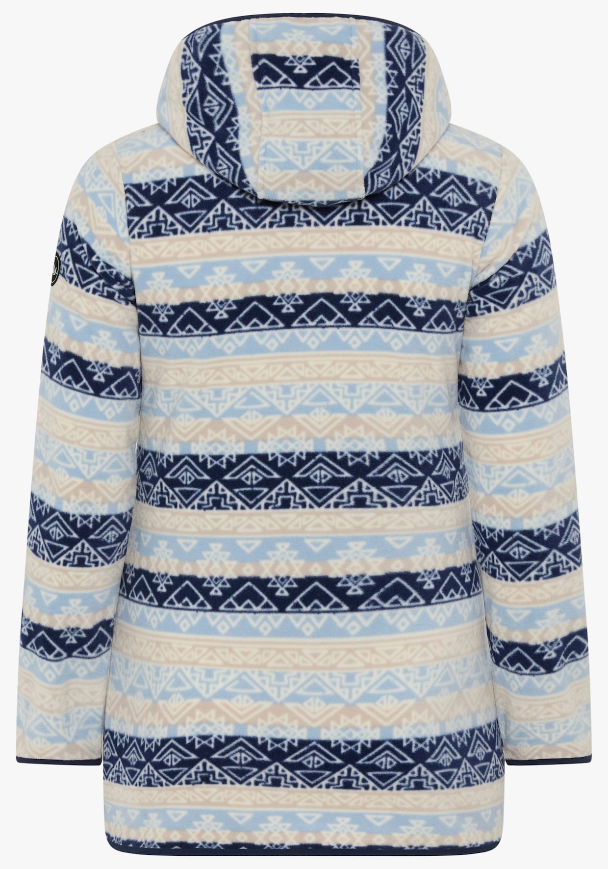 Fleecejacke - blau-woll weiß