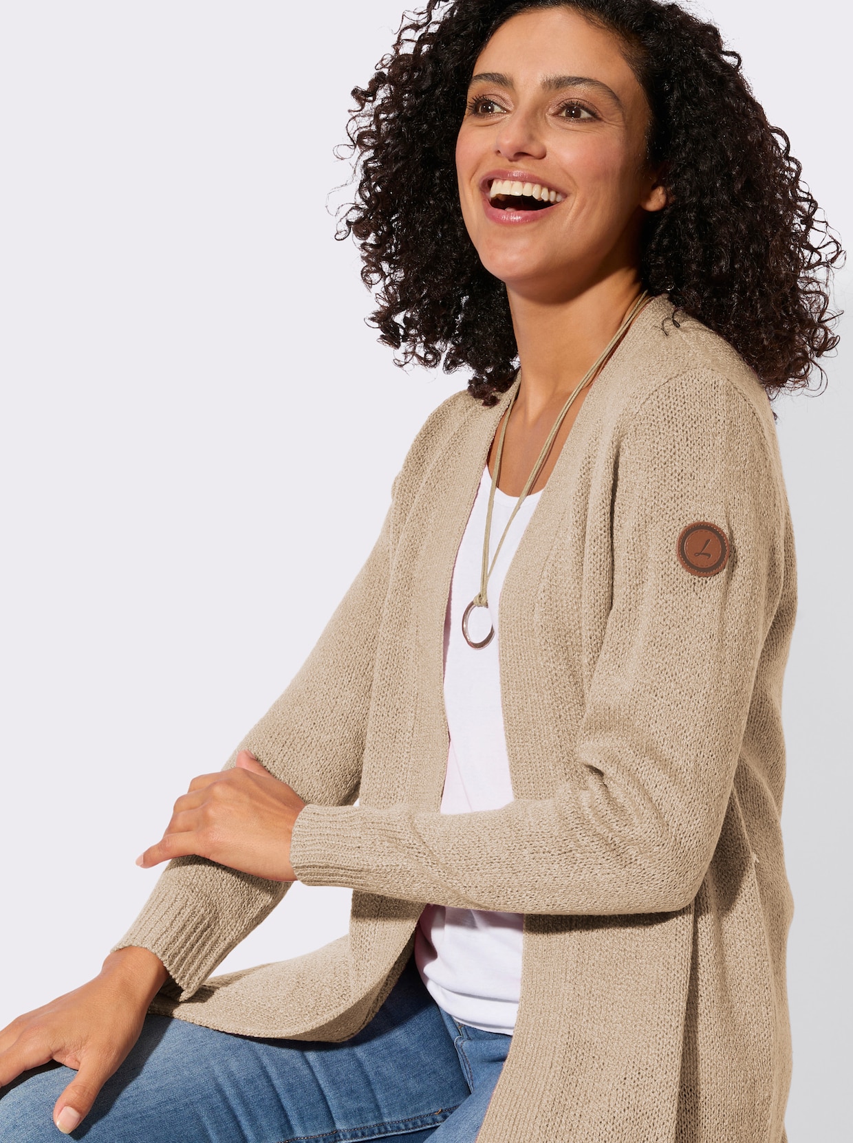 Strickjacke - sand