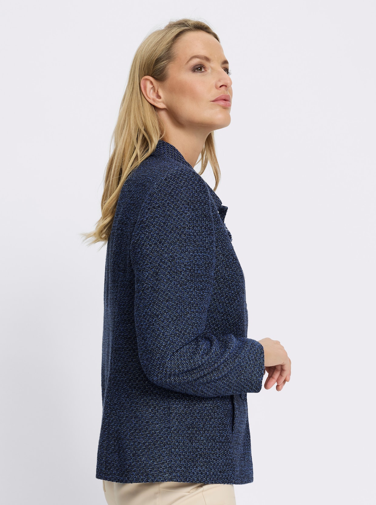 heine Bouclé-Blazer - dunkelblau