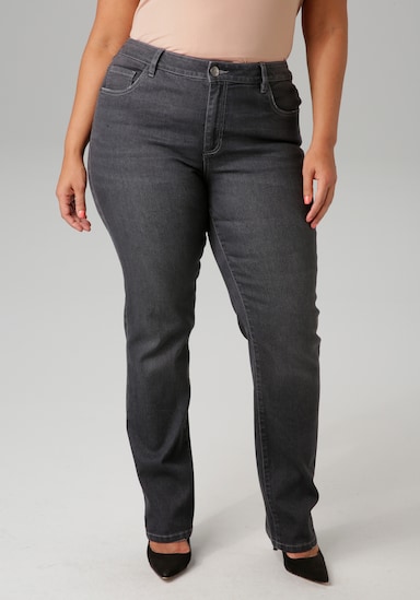 Aniston PLUS Straight-Jeans - grey used