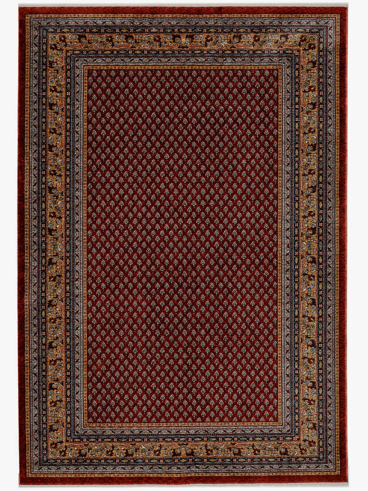 Theko Teppich - rot-gemustert