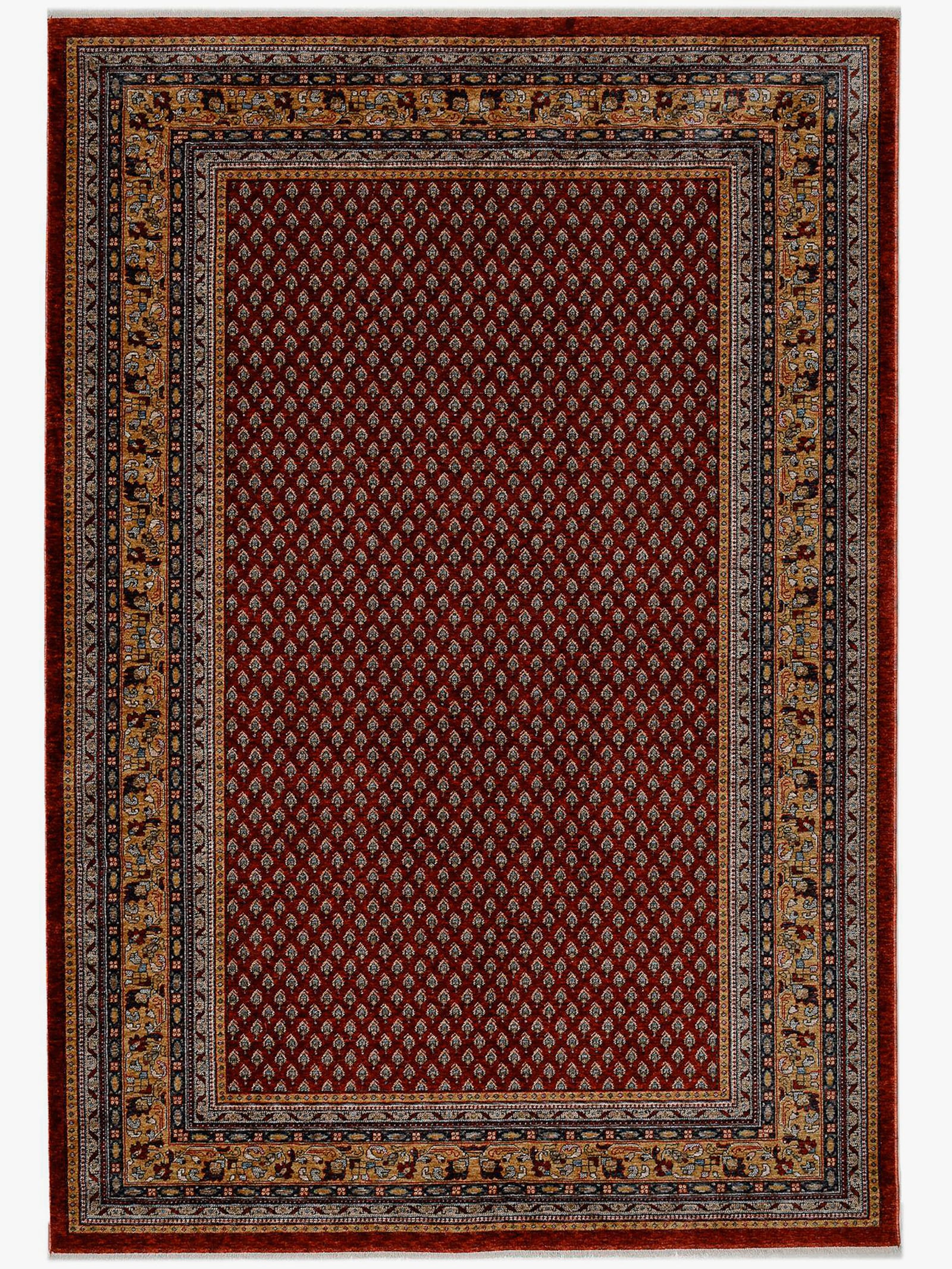 Theko Teppich - rot-gemustert