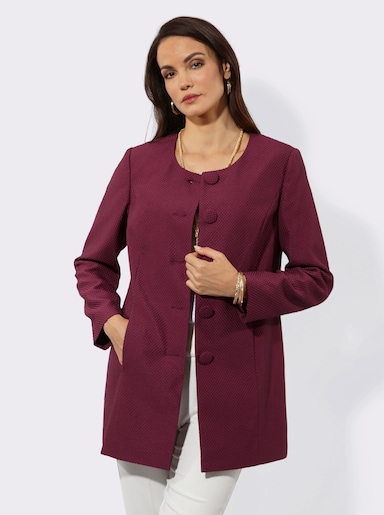 Longblazer mit Nahttaschen - bordeaux